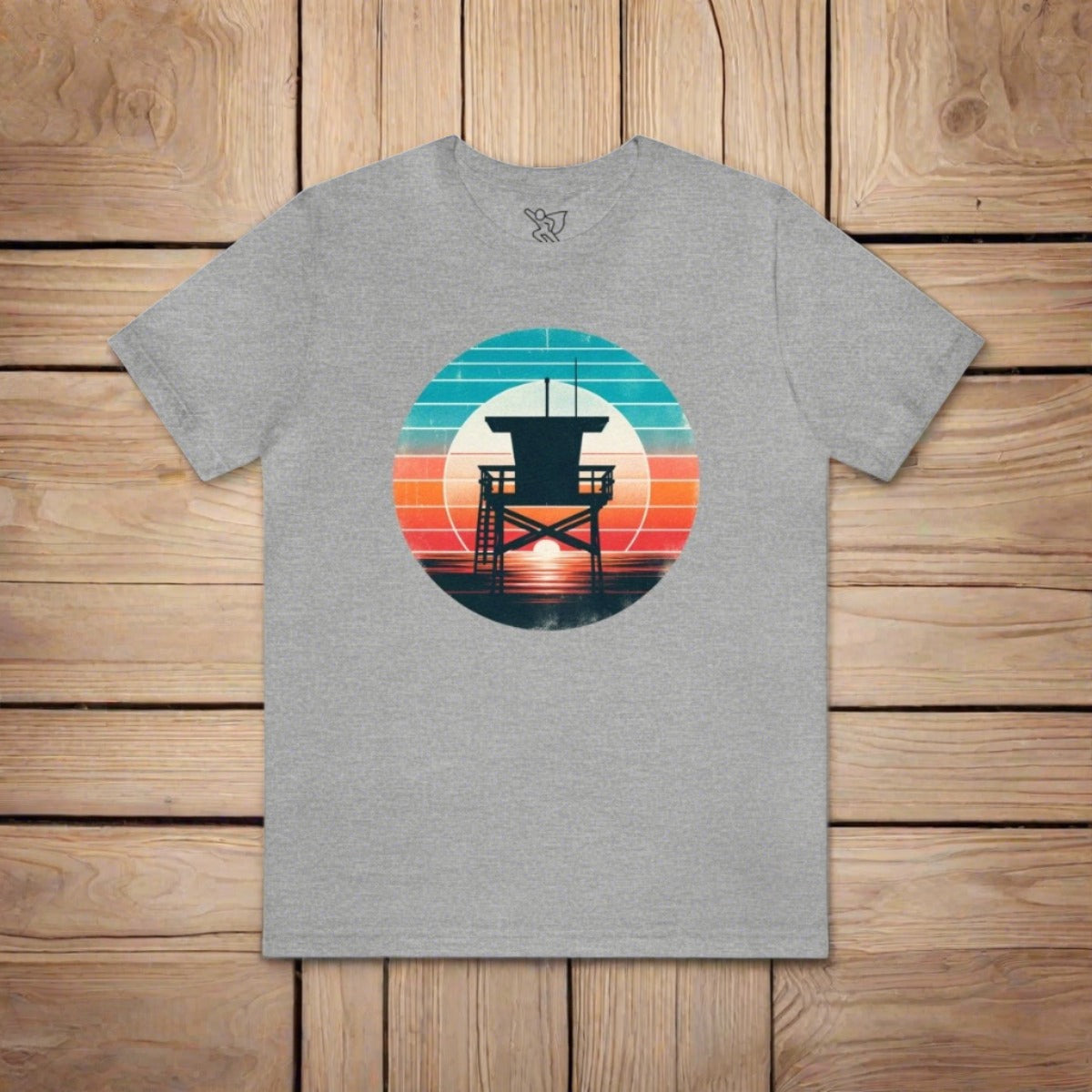 Coastal Vigil at Twilight - Short Sleeve Tee - AI Tee Hero