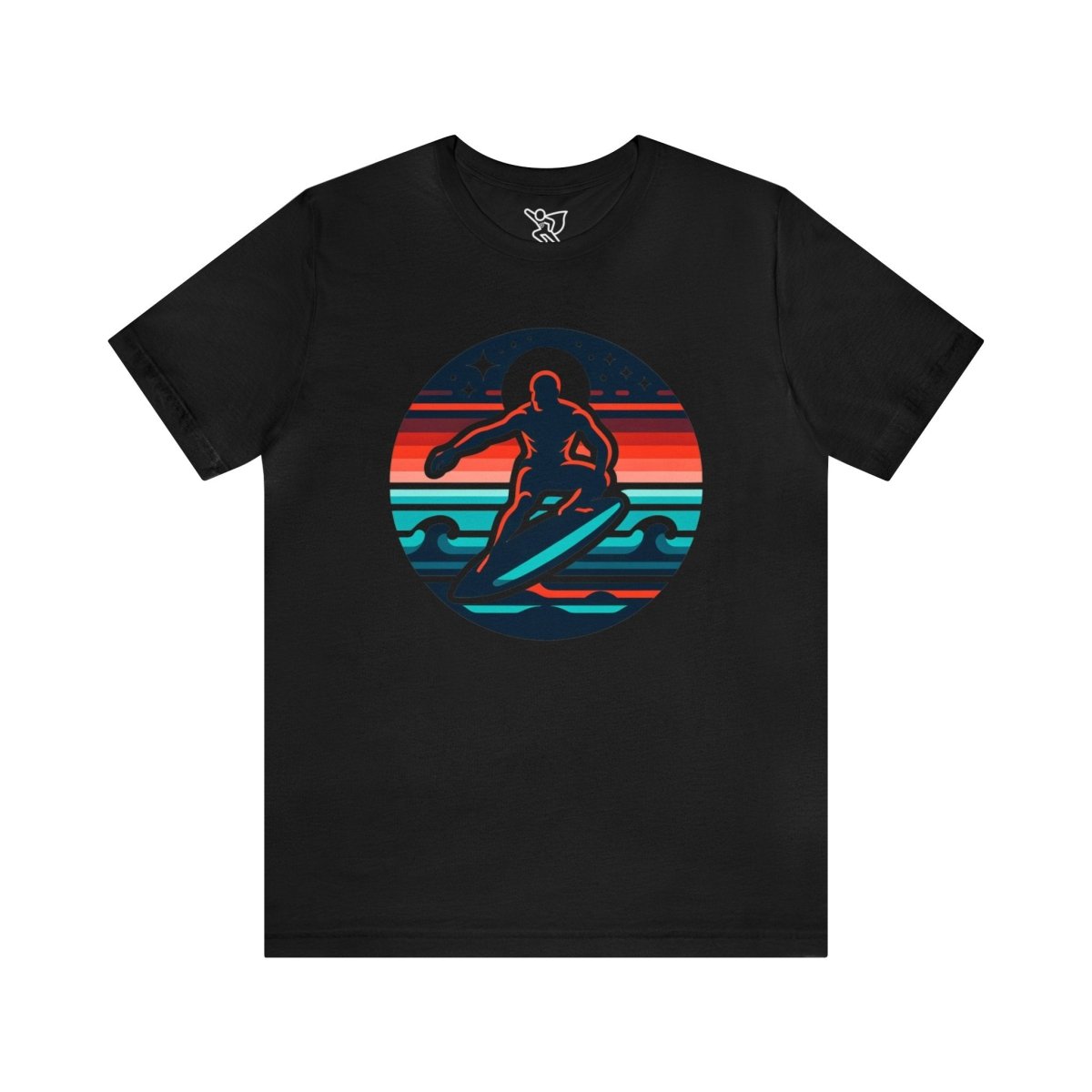 Cosmic Surfer's Escape - Short Sleeve Tee - AI Tee Hero