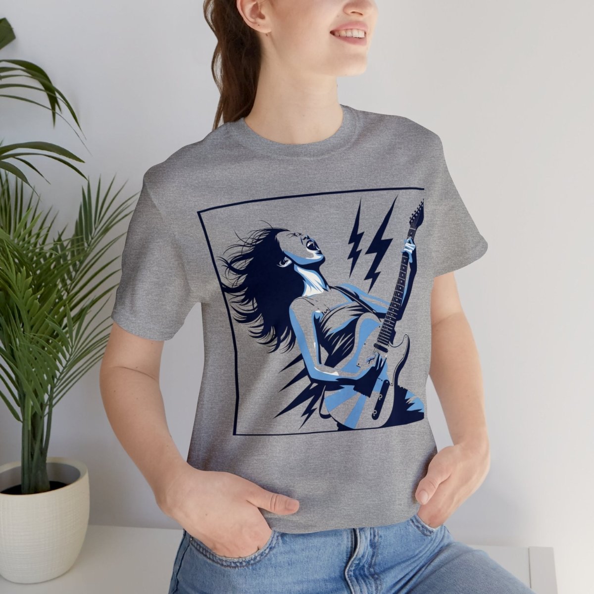 Electric Rhapsody in Blue - Short Sleeve Tee - AI Tee Hero