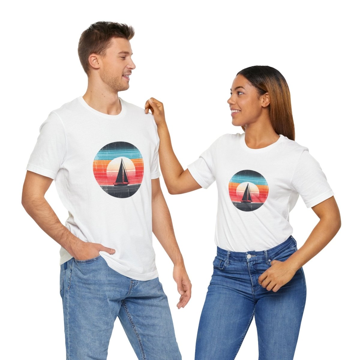 Nautical Twilight Gradient - Unisex Short Sleeve Tee - AI Tee Hero