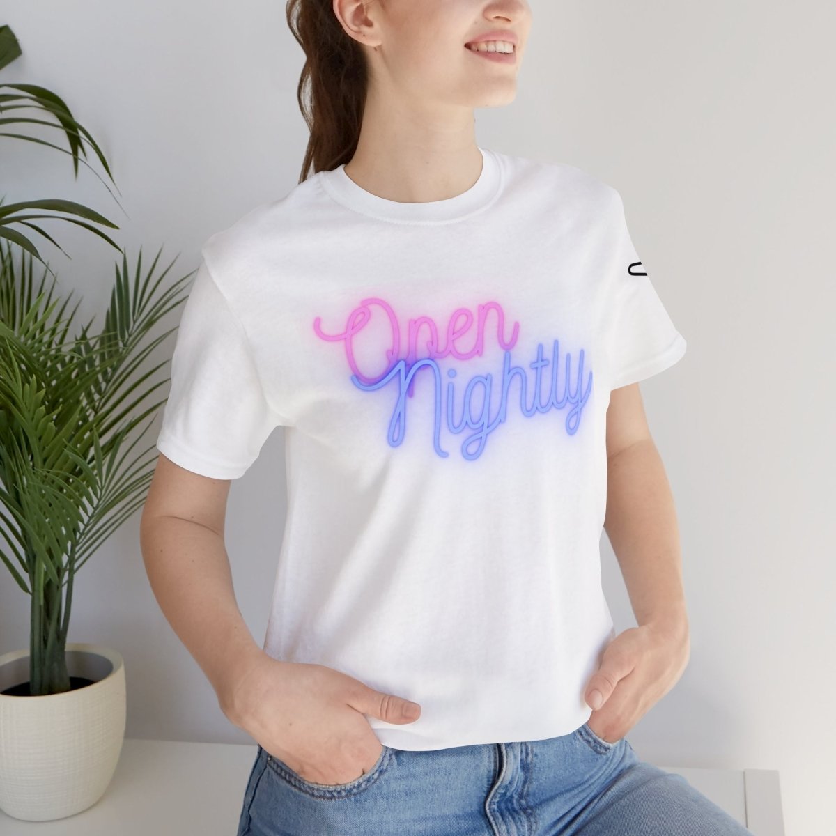 Nightly Glow Neon Graphic Unisex Jersey Short Sleeve Tee - AI Tee Hero