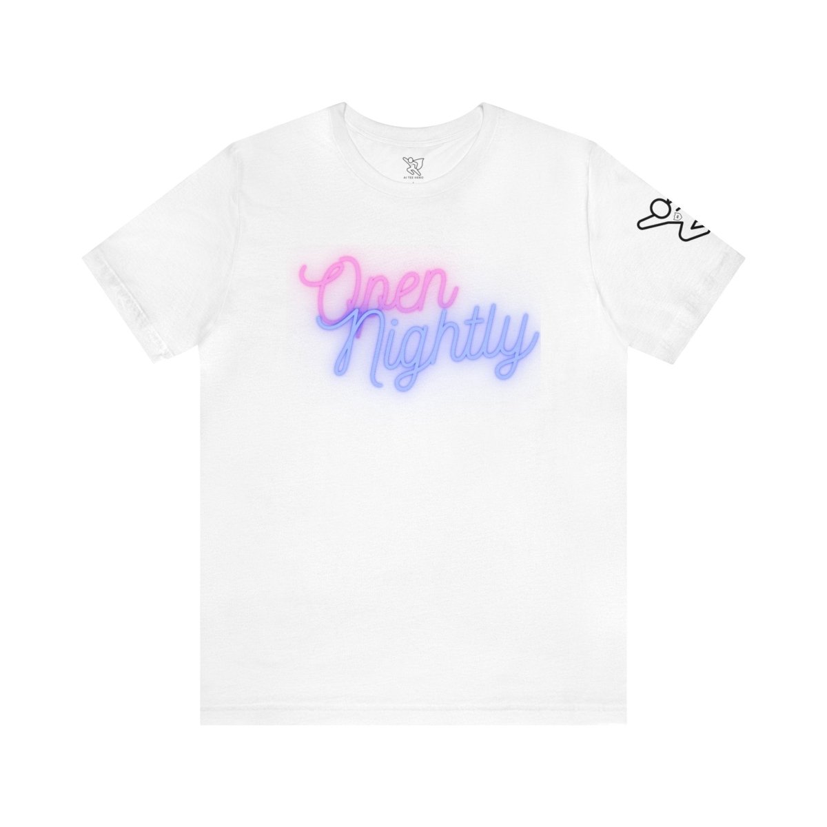 Nightly Glow Neon Graphic Unisex Jersey Short Sleeve Tee - AI Tee Hero