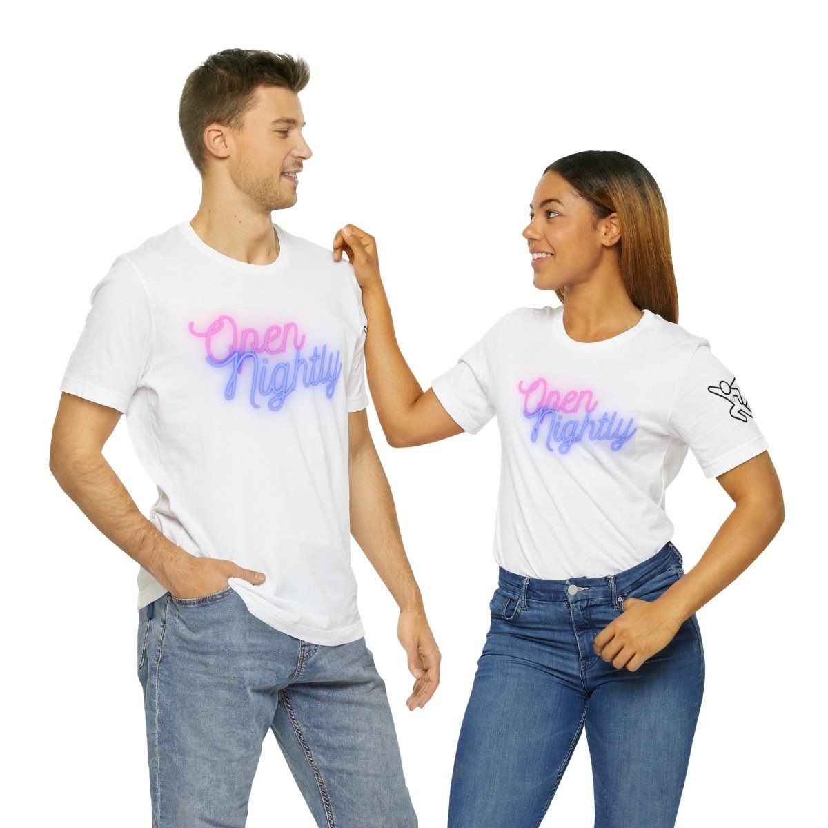 Nightly Glow Neon Graphic Unisex Jersey Short Sleeve Tee - AI Tee Hero