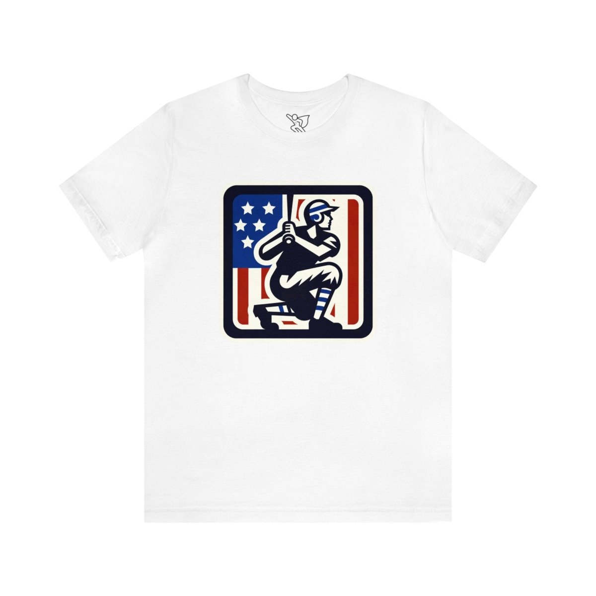 Patriotic Batter Silhouette - Short Sleeve Tee - AI Tee Hero