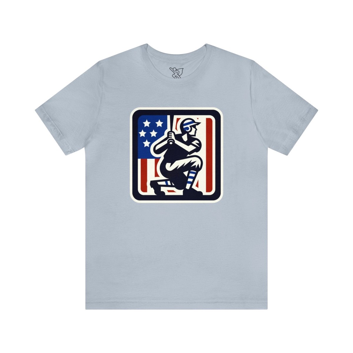 Patriotic Batter Silhouette - Short Sleeve Tee - AI Tee Hero