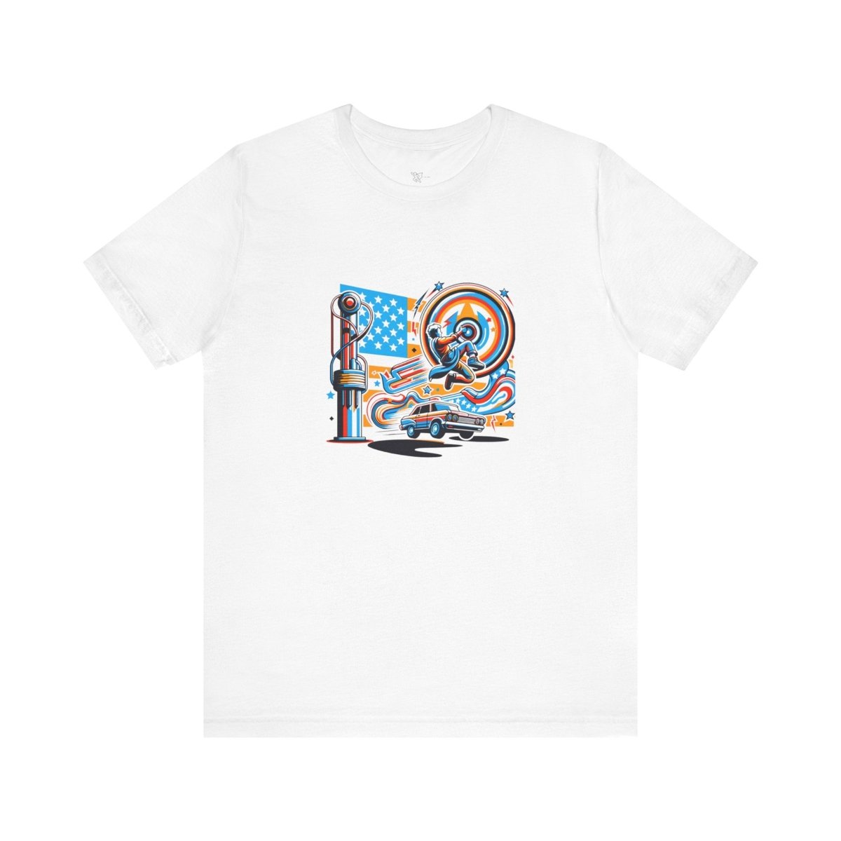 Retro Rocket Racer Revival - Unisex Short Sleeve Tee - AI Tee Hero