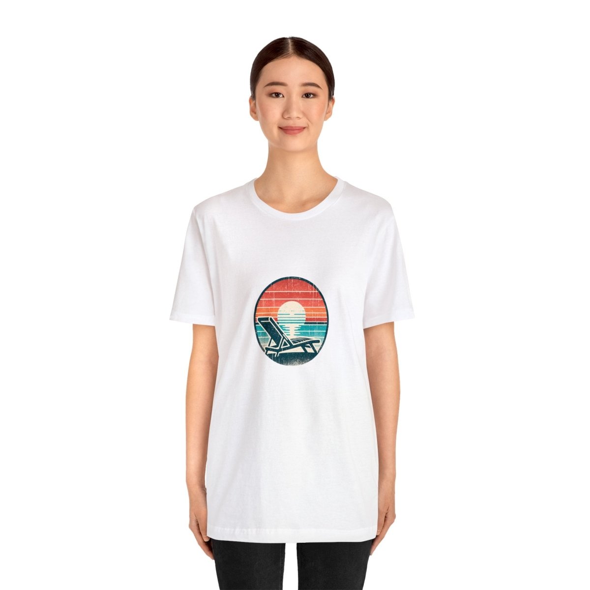 Retro Sunscape Lounger - Tee - AI Tee Hero