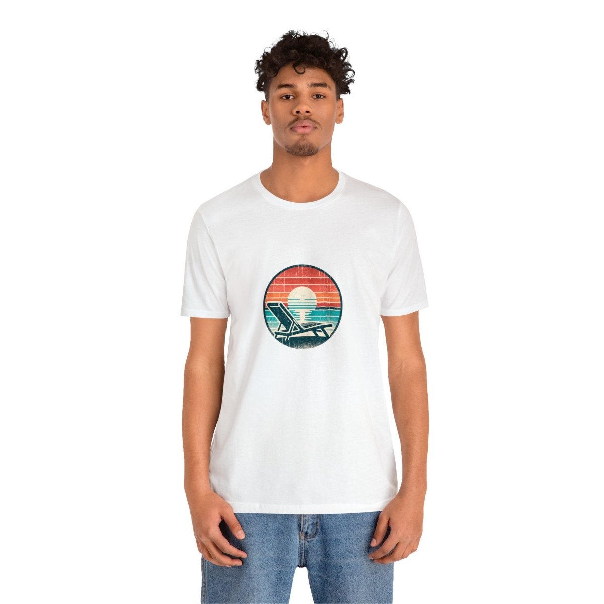 Retro Sunscape Lounger - Tee - AI Tee Hero