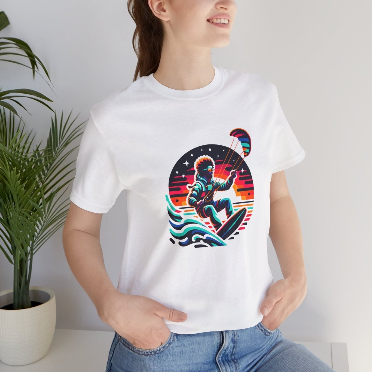 Retro Surf Odyssey - Unisex Short Sleeve Tee - AI Tee Hero