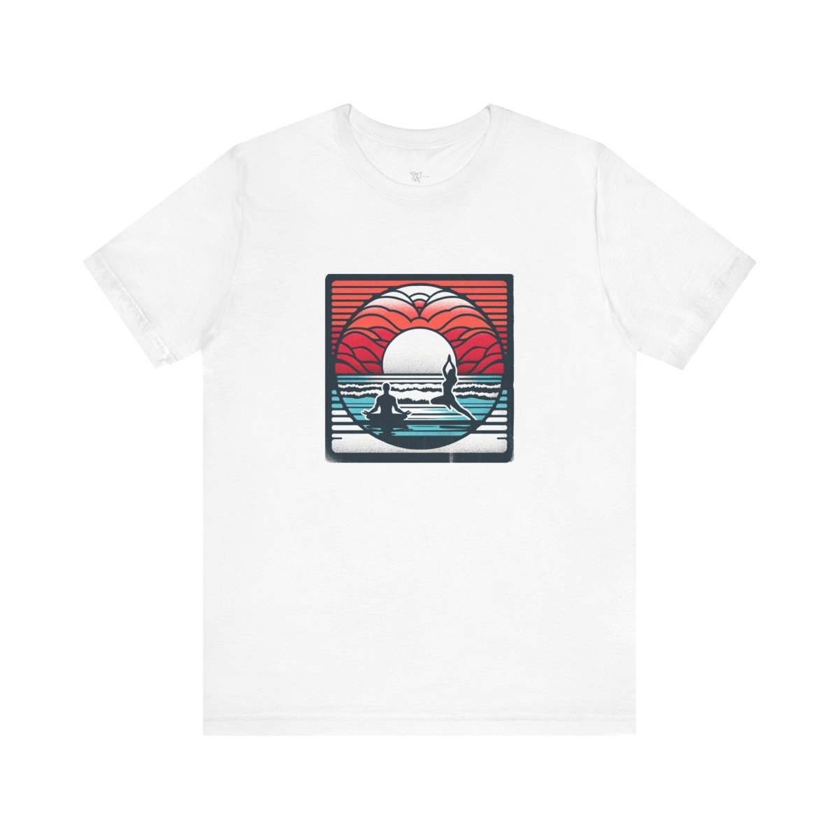 Serenity Sunset Yoga Retreat - Unisex Short Sleeve Tee - AI Tee Hero