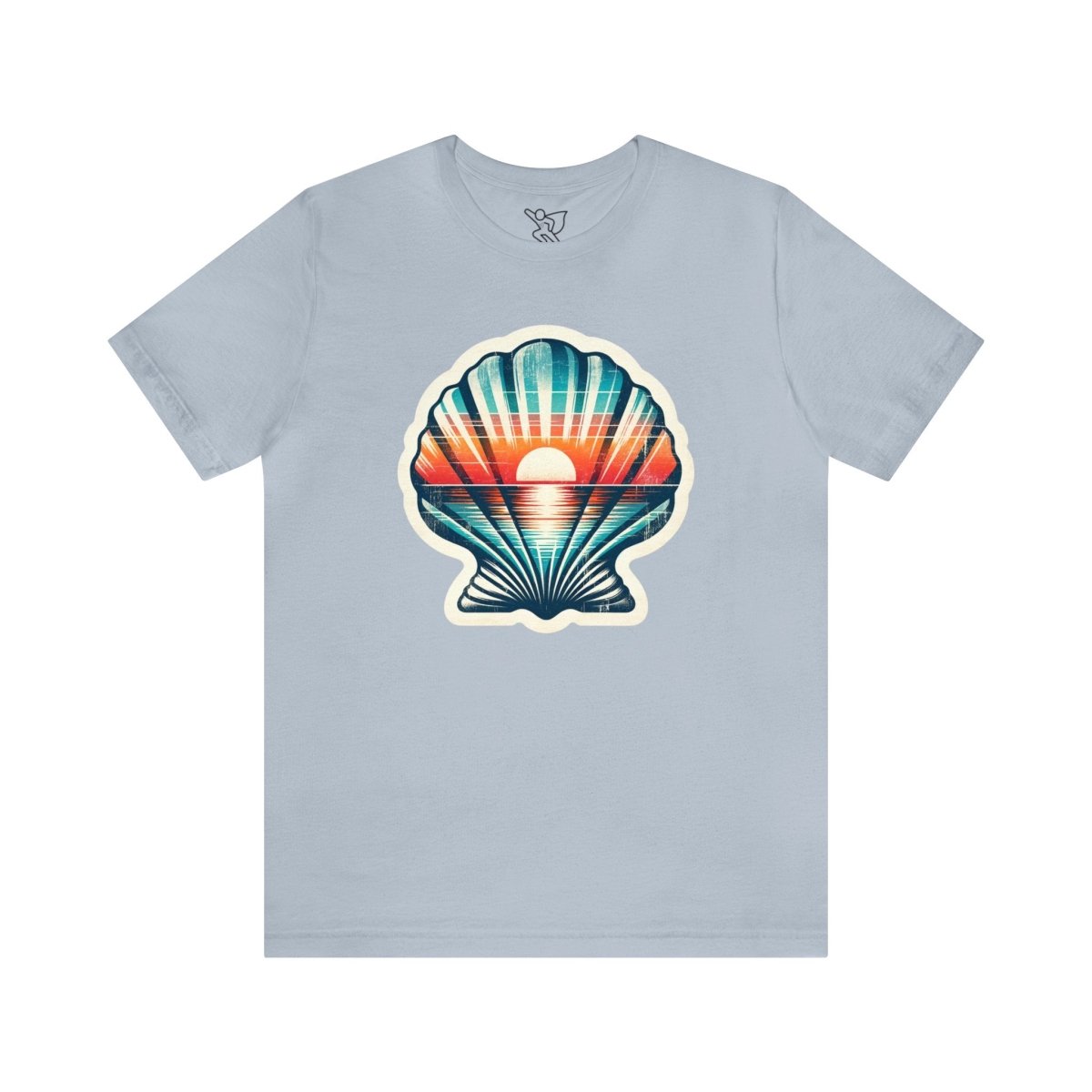 Sunset Serenade Seashell Pattern - Short Sleeve Tee - AI Tee Hero