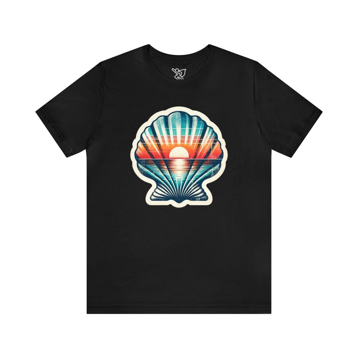 Sunset Serenade Seashell Pattern - Short Sleeve Tee - AI Tee Hero