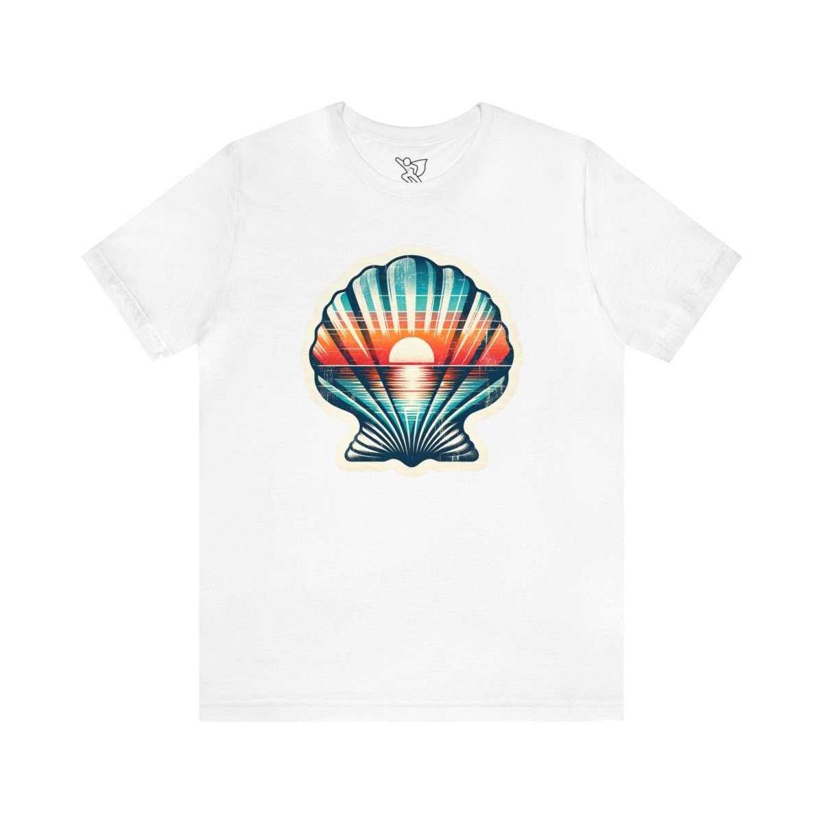 Sunset Serenade Seashell Pattern - Short Sleeve Tee - AI Tee Hero