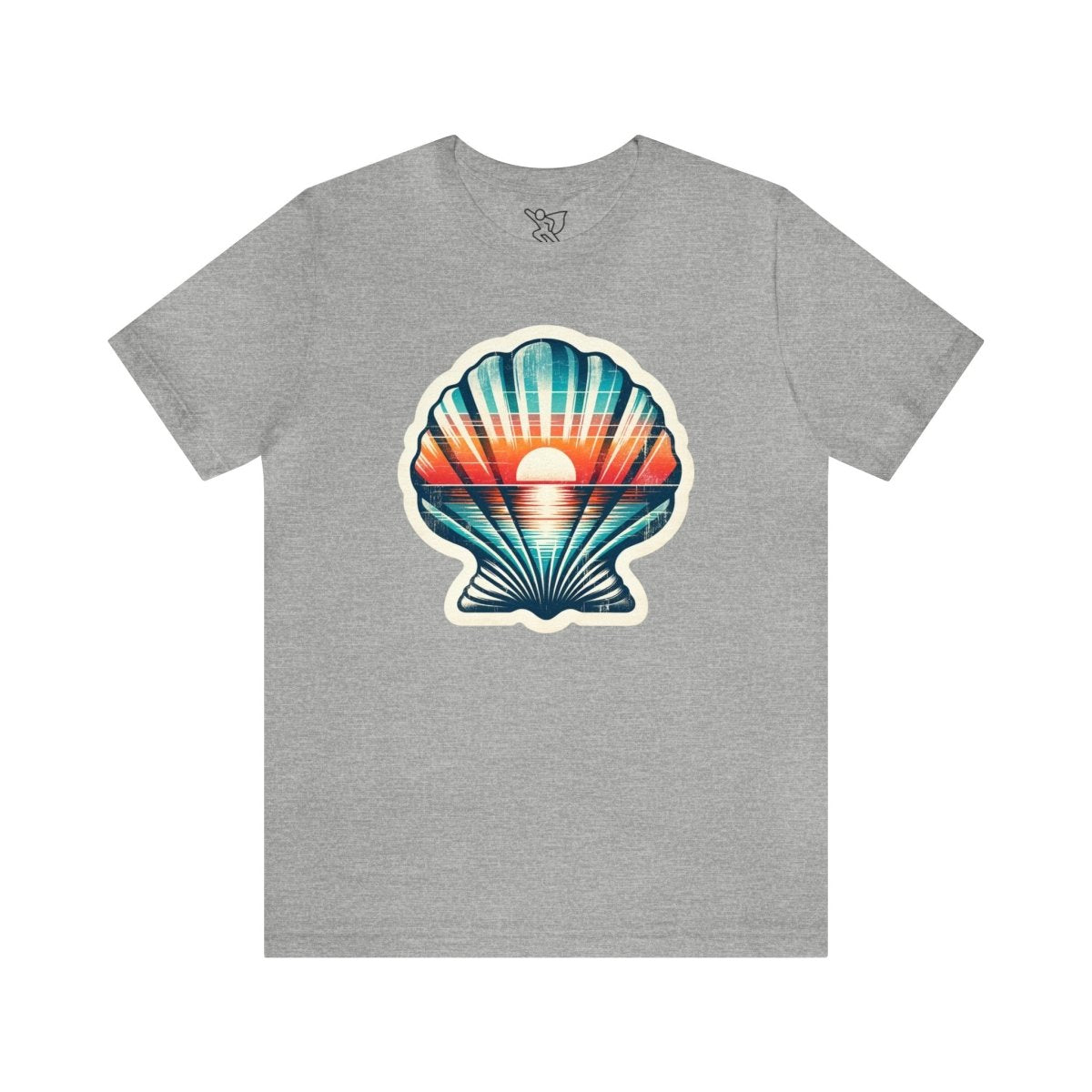 Sunset Serenade Seashell Pattern - Short Sleeve Tee - AI Tee Hero