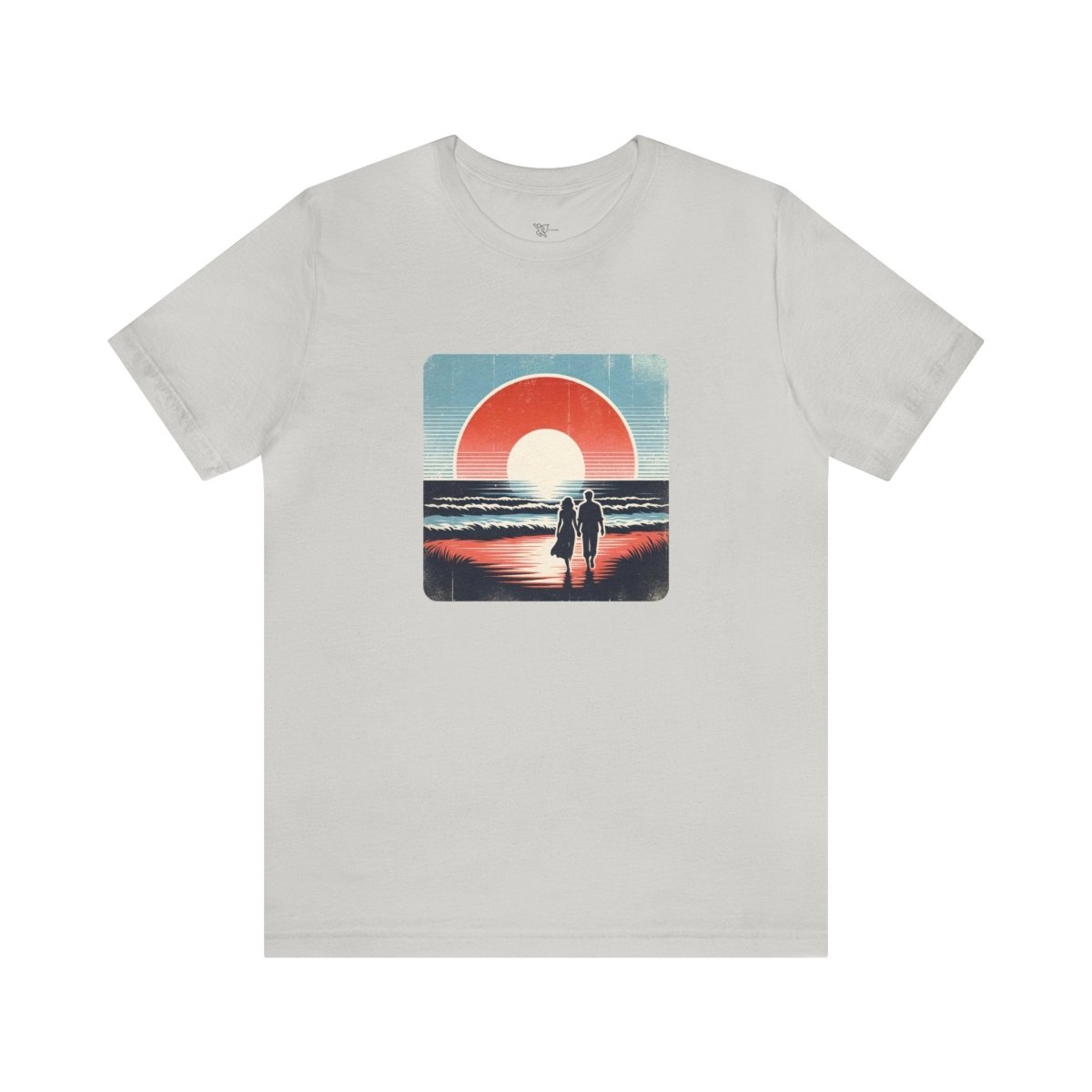 Sunset Serenity Beach Walk Pattern - Tee - AI Tee Hero