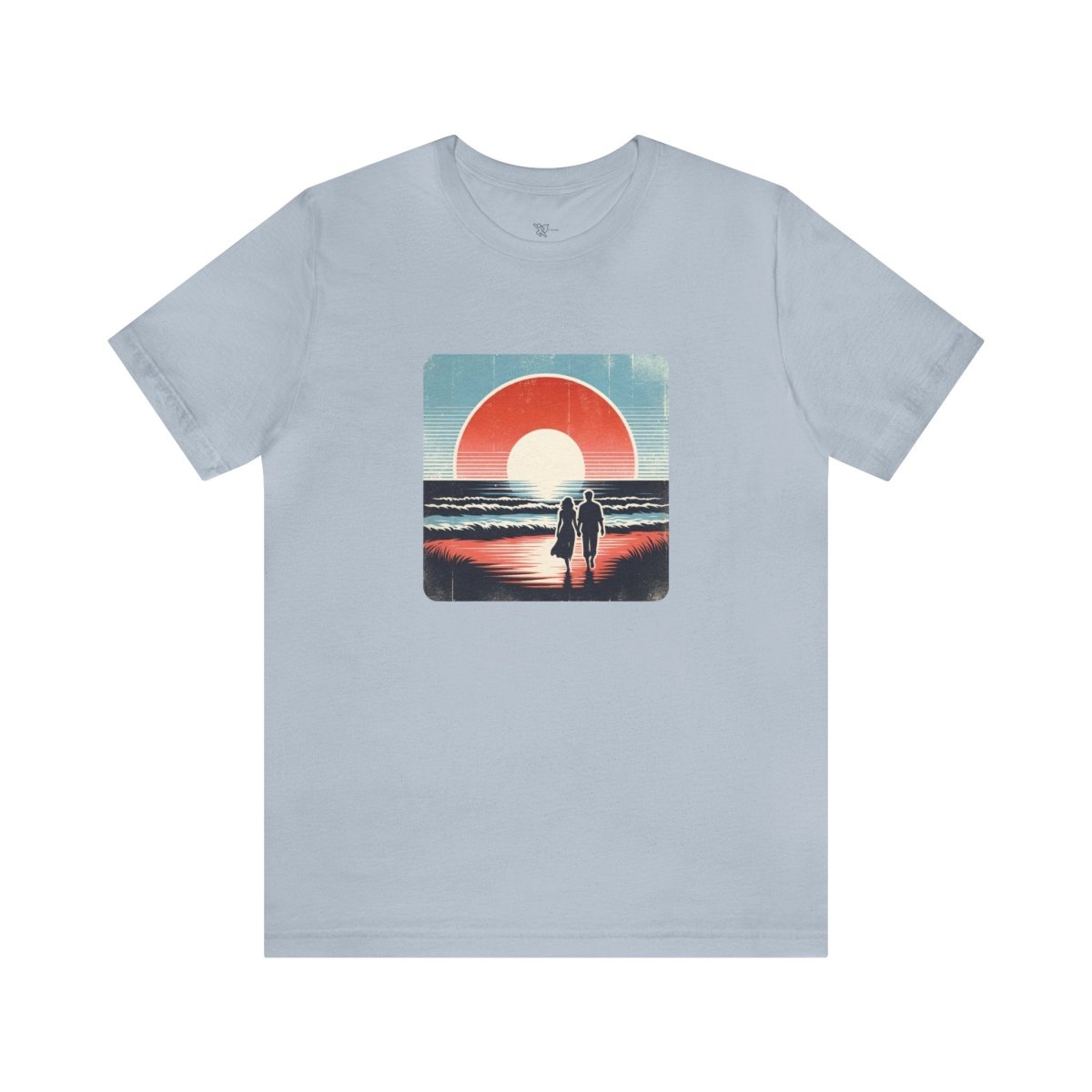 Sunset Serenity Beach Walk Pattern - Tee - AI Tee Hero