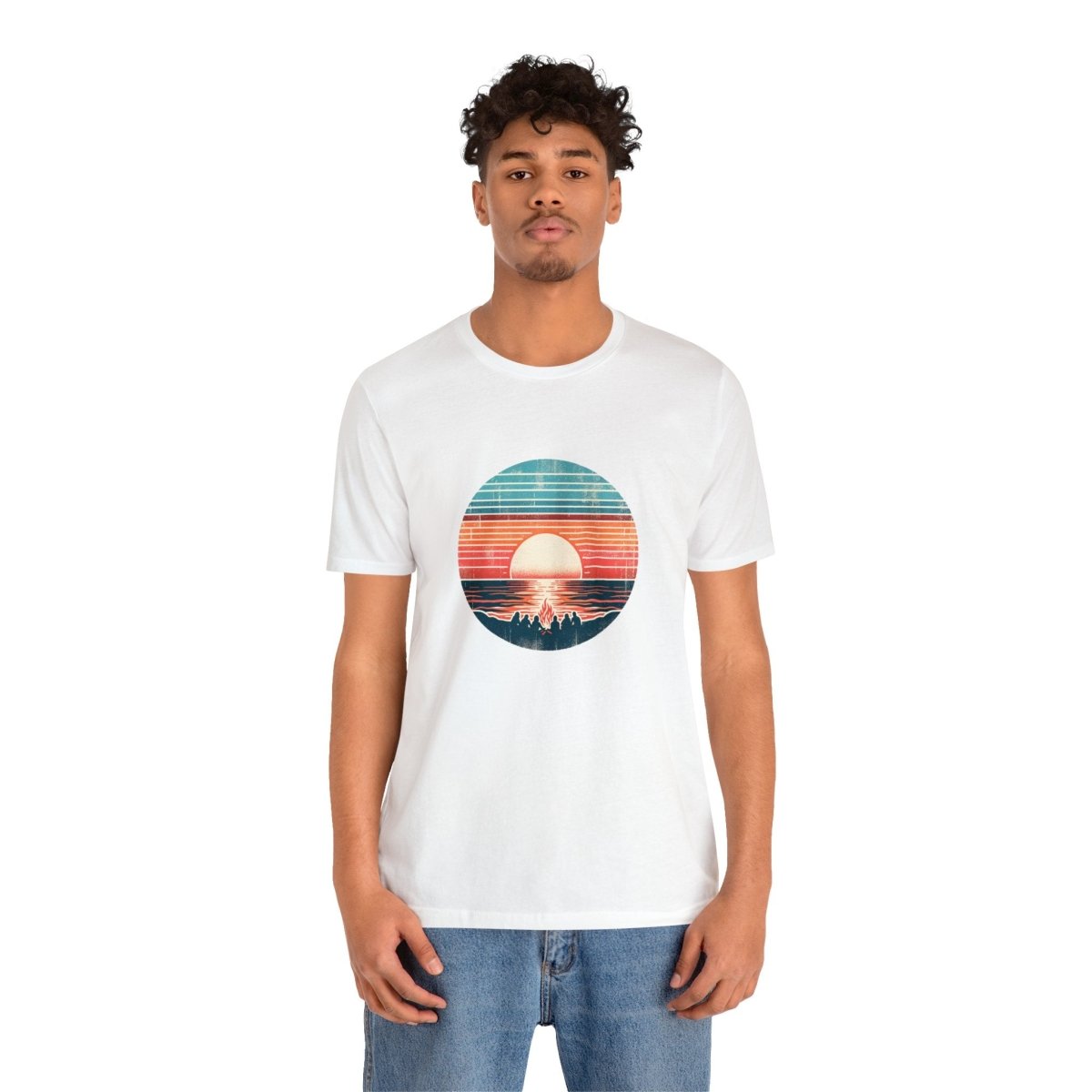 Sunset Serenity Stripes - Tee - AI Tee Hero