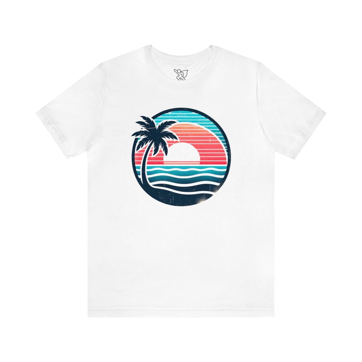 Tropical Sunset Serenity - Short Sleeve Tee - AI Tee Hero