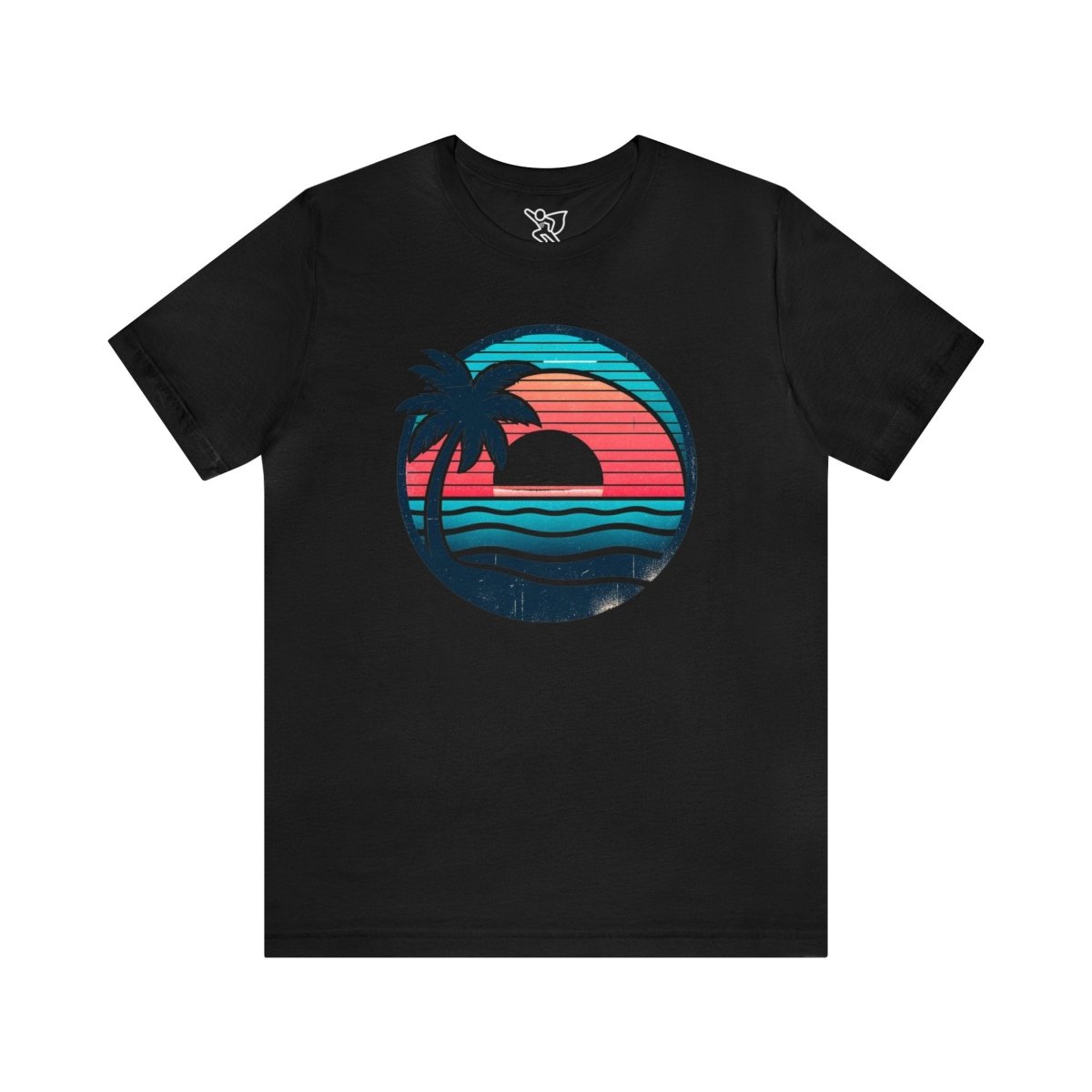 Tropical Sunset Serenity - Short Sleeve Tee - AI Tee Hero
