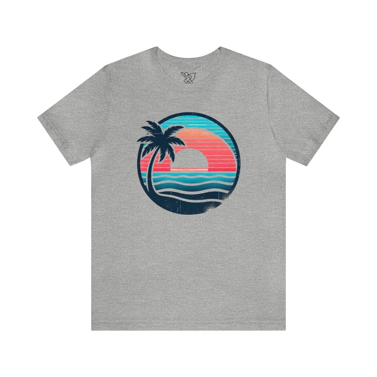 Tropical Sunset Serenity - Short Sleeve Tee - AI Tee Hero