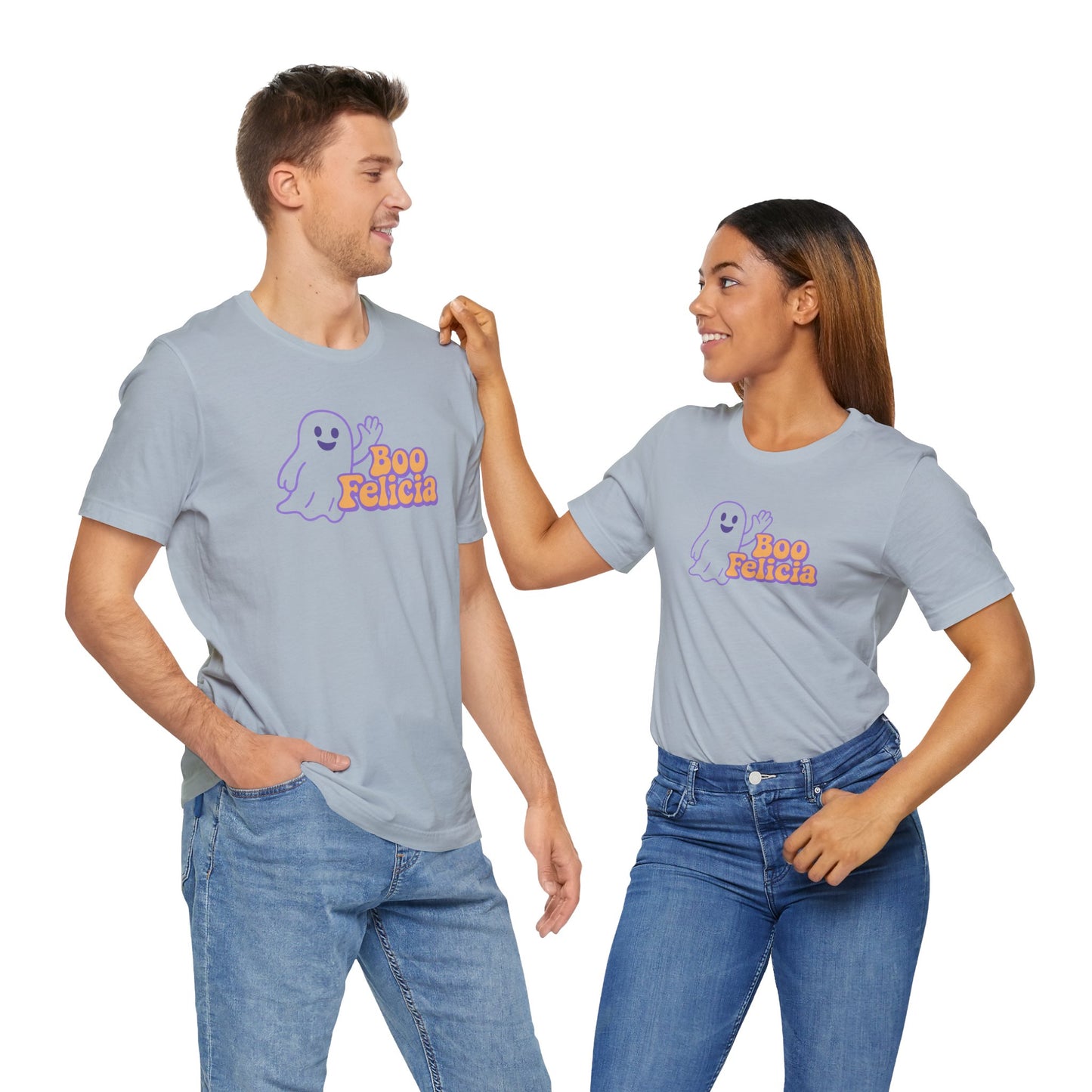 "Boo Felicia Ghost" Unisex Halloween T-Shirt, Spooky Apparel, Fun Gift, Casual Wear, Holiday Shirt