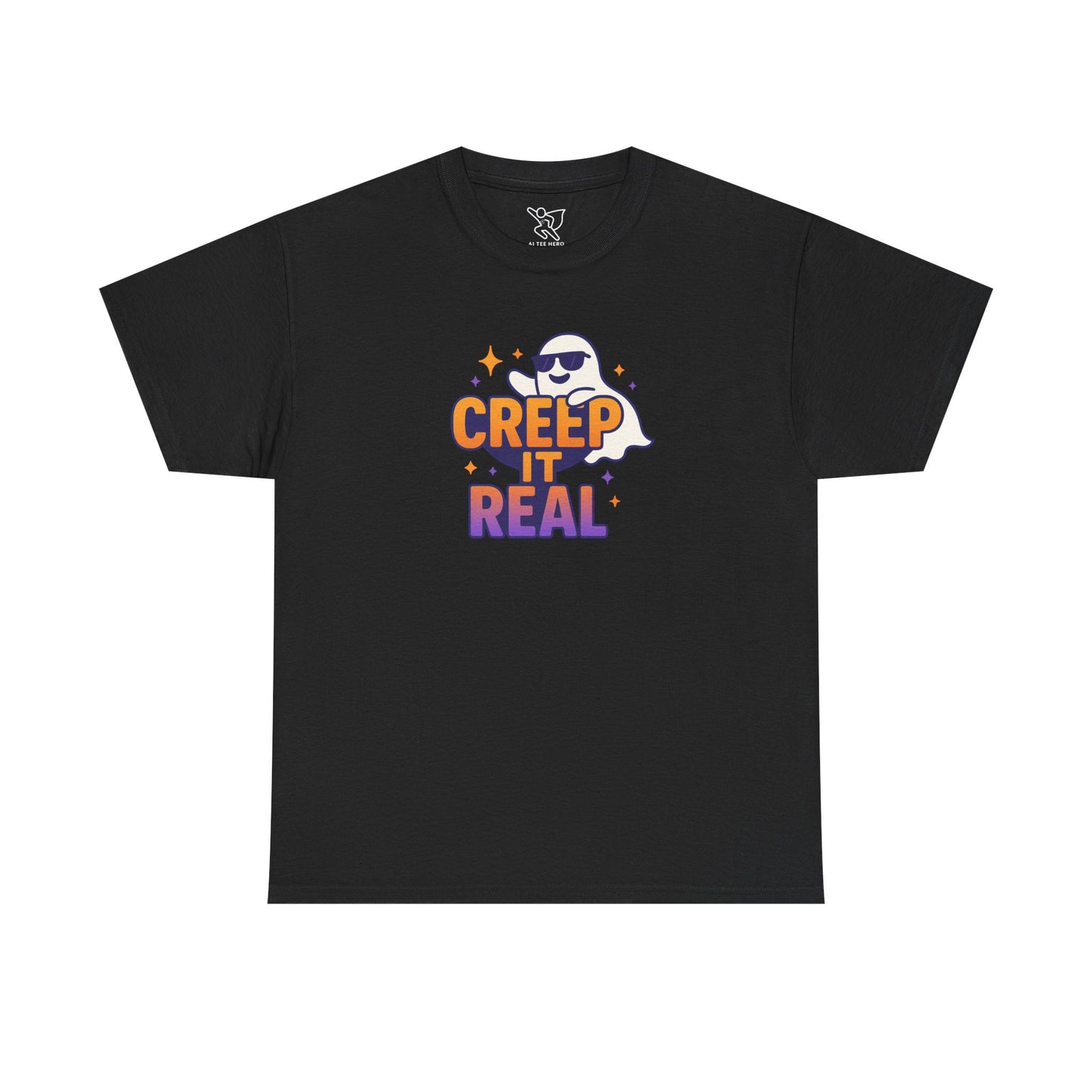 "Creep It Real" Halloween Humor Unisex Graphic Shirt, Ghost Lover Gift, Spooky Season Apparel, Funny Halloween T-Shirt