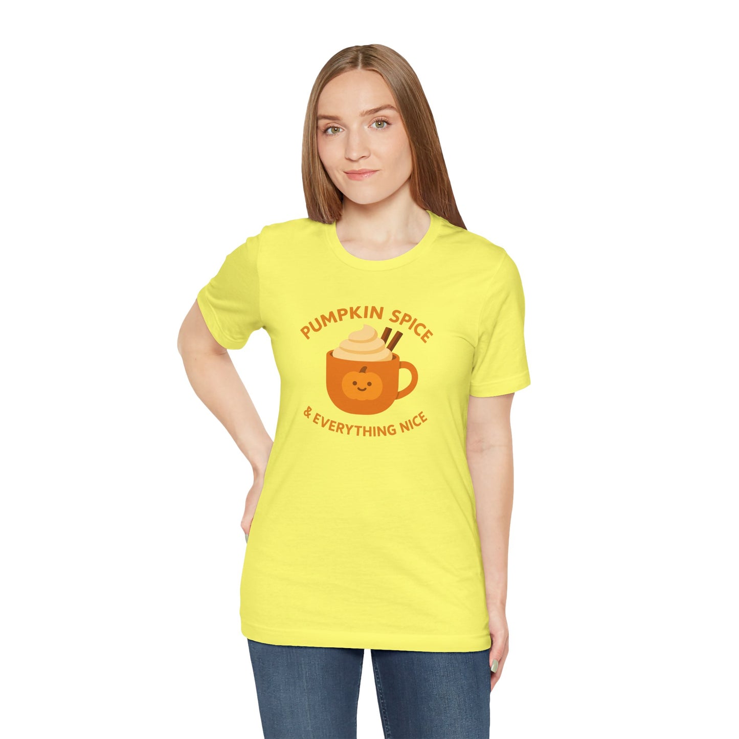 "Pumpkin Spice & Everything Nice" Fall T-Shirt, Autumn Fashion, Cozy Casual Wear, Pumpkin Lovers Gift, Seasonal Apparel