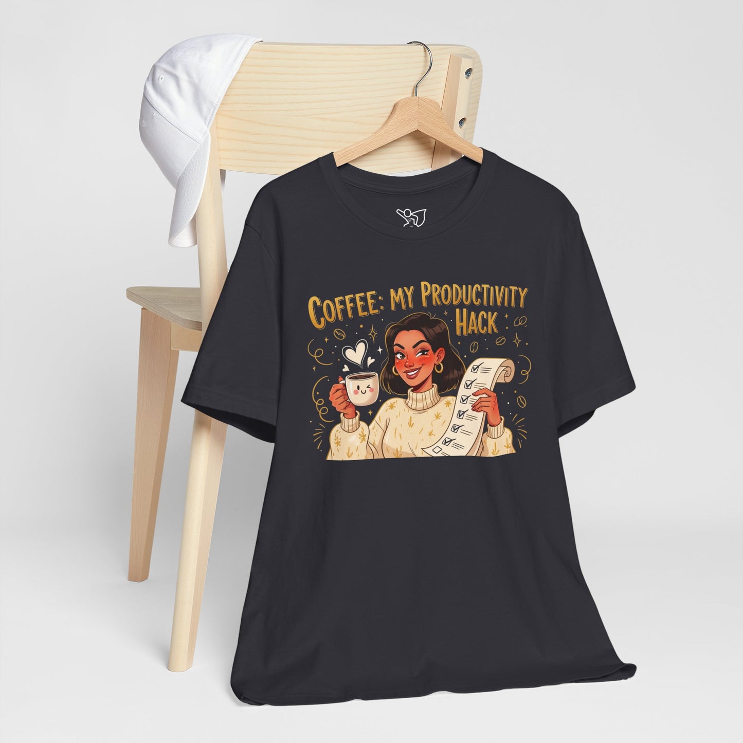 "Coffee: My Productivity Hack" Funny Tee, Gift for Coffee Lovers, Unisex Funny Shirt, Casual Wear, Quirky Gift Idea
