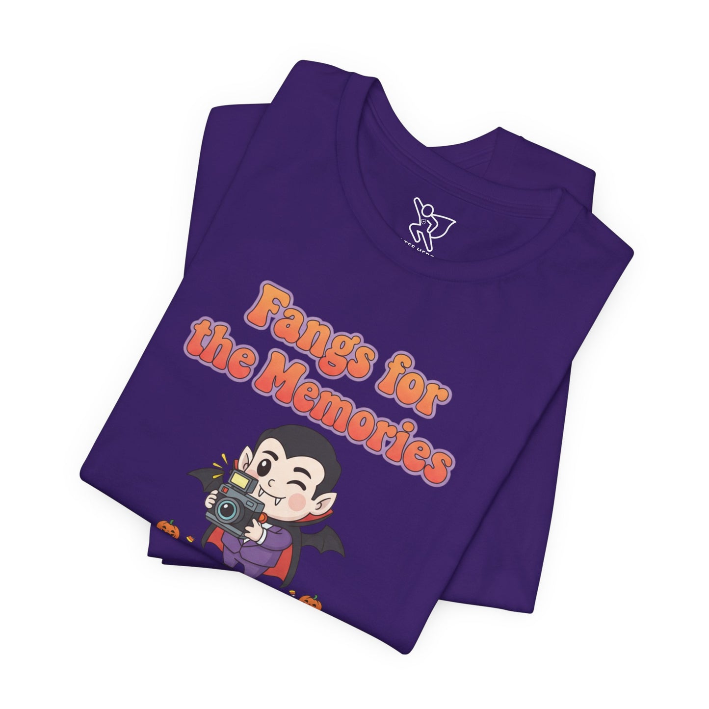 "Fangs for the Memories" Unisex Short Sleeve Shirt, Casual Halloween Outfit, Gift for Spooky Season, Halloween Shirt