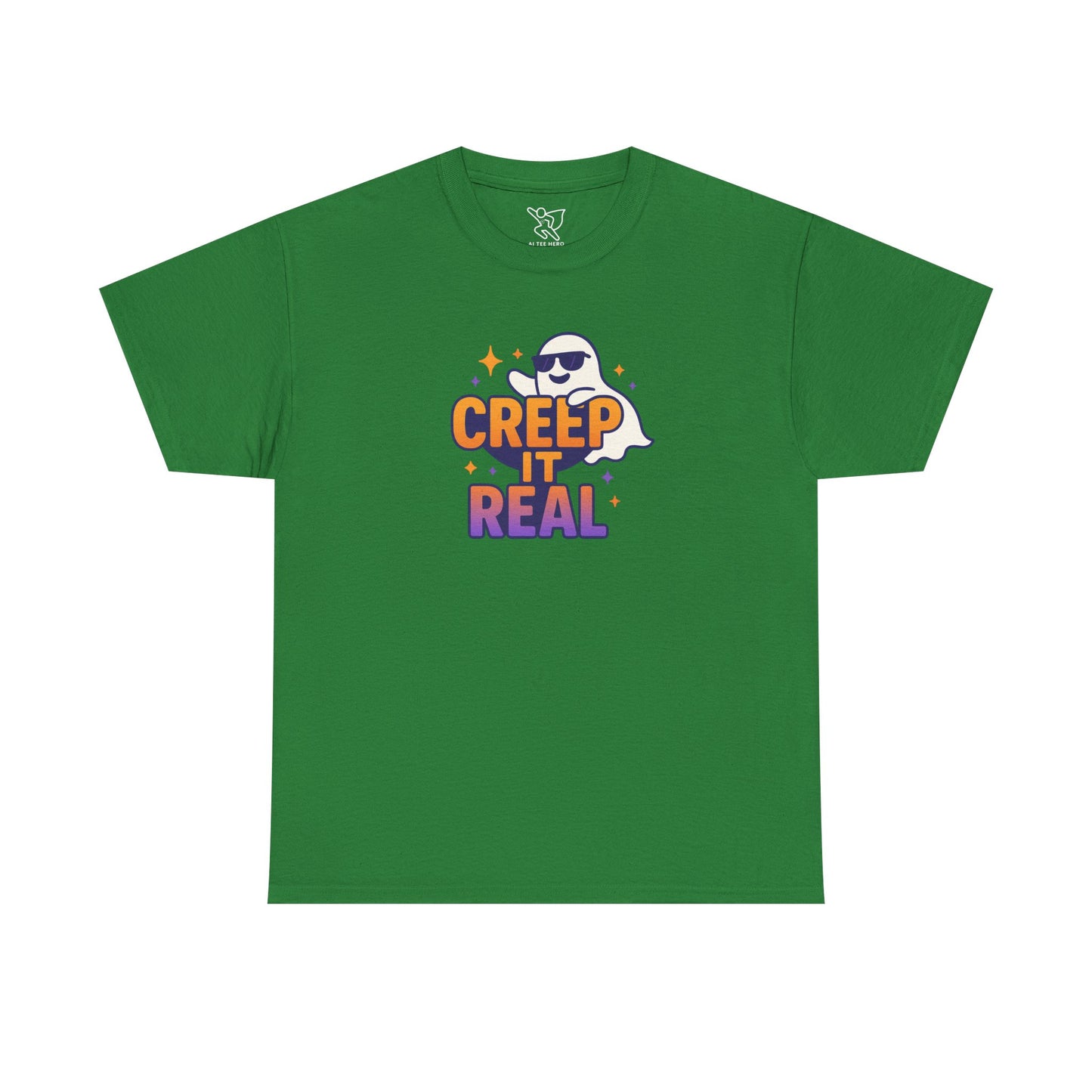 "Creep It Real" Halloween Humor Unisex Graphic Shirt, Ghost Lover Gift, Spooky Season Apparel, Funny Halloween T-Shirt