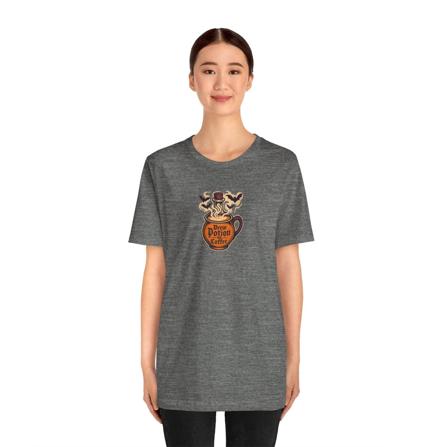 "Coffee Potion" Unisex Tee, Casual Wear, Gift for Coffee Lovers, Magical T-Shirt, Witchy Apparel, Coffee Enthusiast Presents