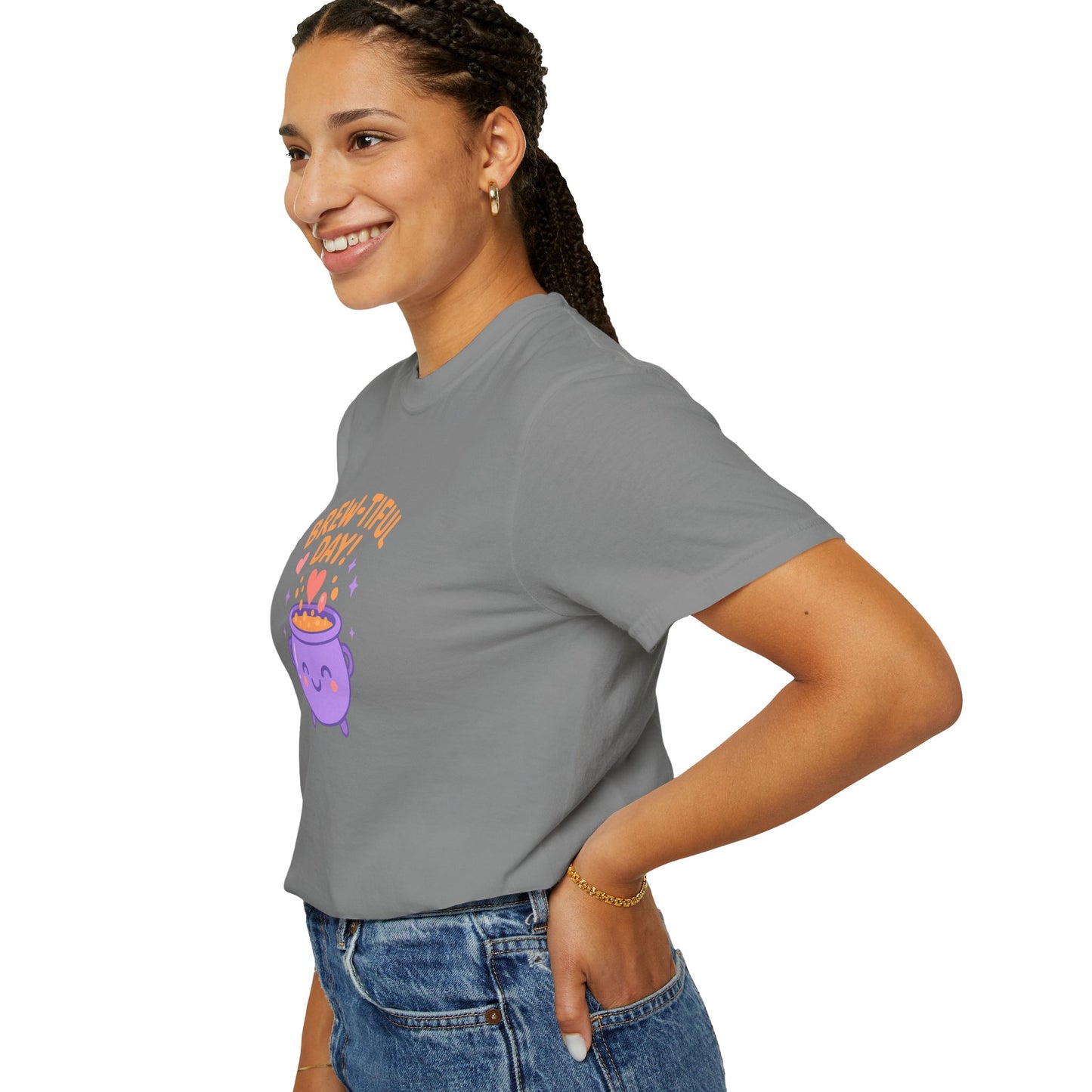 Brew-tiful Day T-Shirt, Cute Coffee Tee, Unisex Gift, Fun Humor Shirt, Coffee Lover Apparel, Casual Everyday Wear