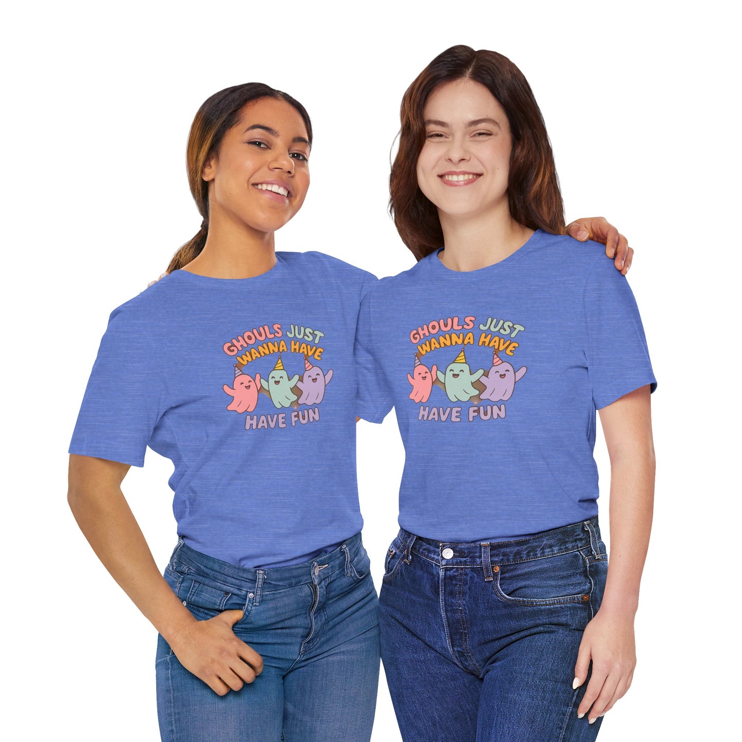 "Ghouls Just Wanna Have Fun" T-Shirt for Halloween, Unisex Graphic Shirt, Cute Ghosts Tee, Casual Wear, Gift for Friends