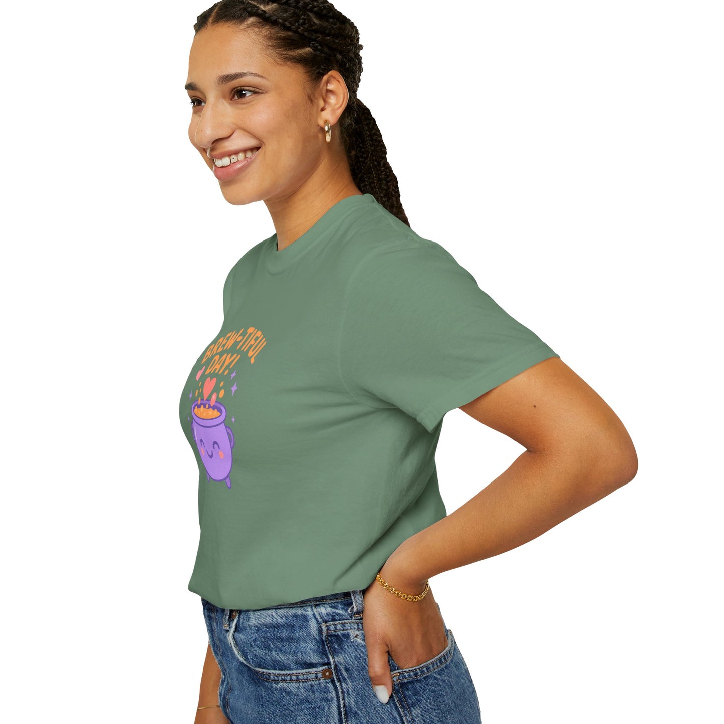 Brew-tiful Day T-Shirt, Cute Coffee Tee, Unisex Gift, Fun Humor Shirt, Coffee Lover Apparel, Casual Everyday Wear