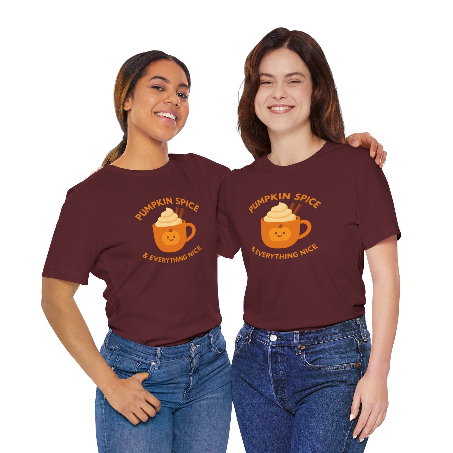 "Pumpkin Spice & Everything Nice" Fall T-Shirt, Autumn Fashion, Cozy Casual Wear, Pumpkin Lovers Gift, Seasonal Apparel