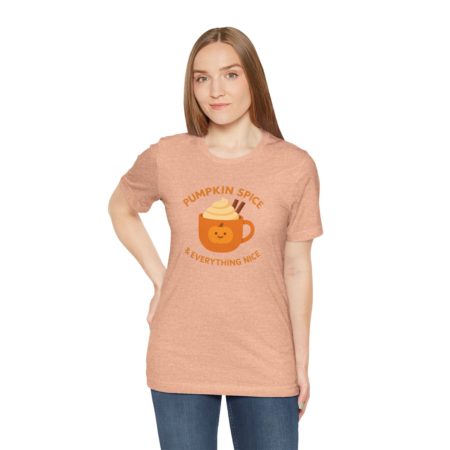 "Pumpkin Spice & Everything Nice" Fall T-Shirt, Autumn Fashion, Cozy Casual Wear, Pumpkin Lovers Gift, Seasonal Apparel