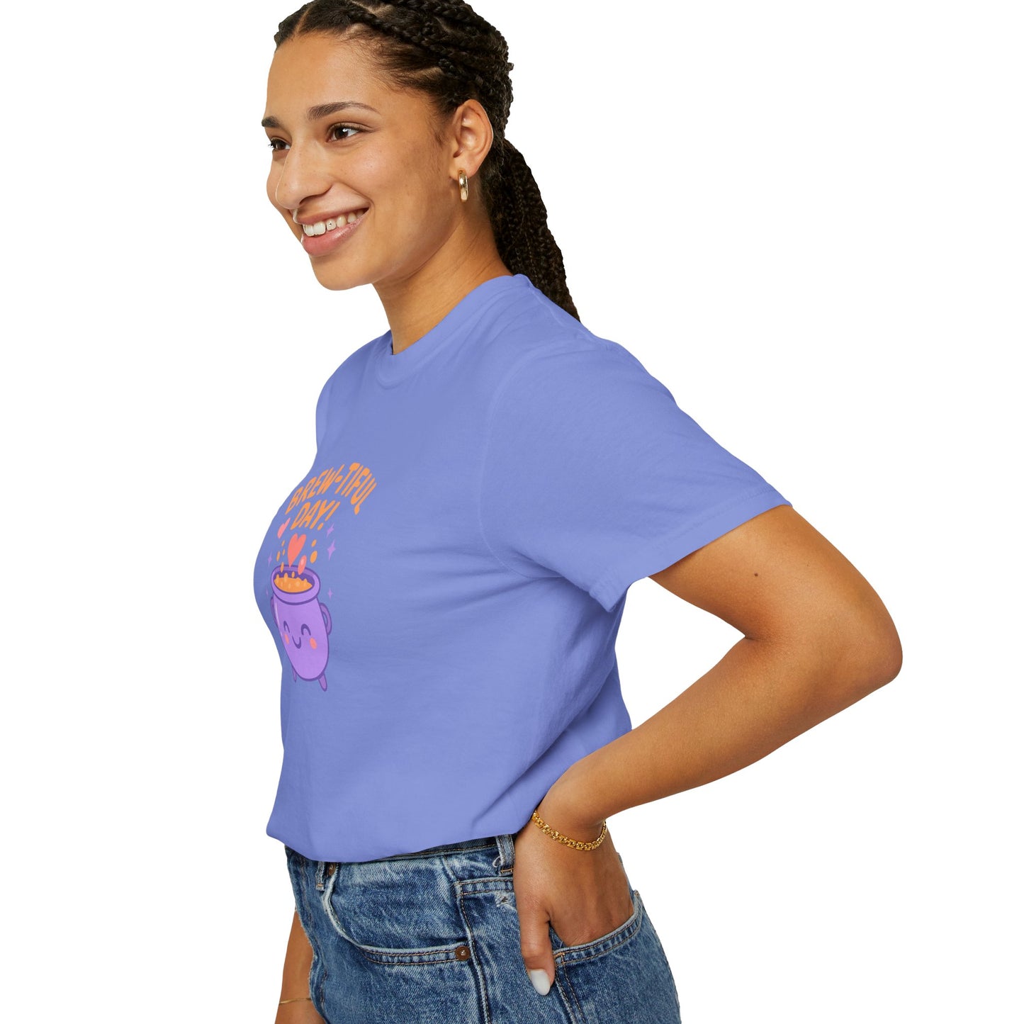 Brew-tiful Day T-Shirt, Cute Coffee Tee, Unisex Gift, Fun Humor Shirt, Coffee Lover Apparel, Casual Everyday Wear