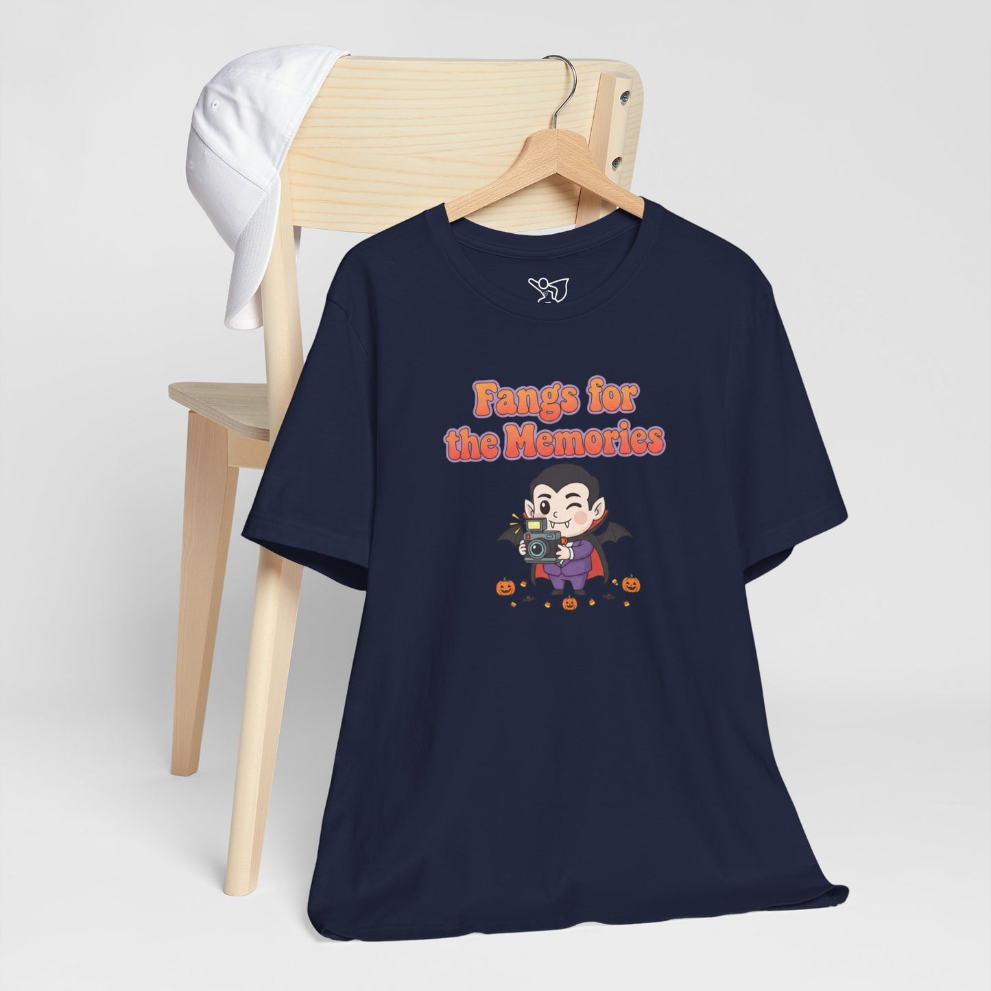 "Fangs for the Memories" Unisex Short Sleeve Shirt, Casual Halloween Outfit, Gift for Spooky Season, Halloween Shirt