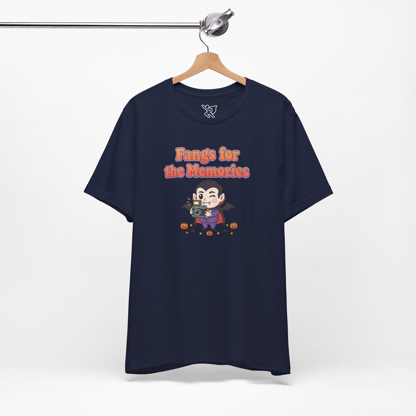 "Fangs for the Memories" Unisex Short Sleeve Shirt, Casual Halloween Outfit, Gift for Spooky Season, Halloween Shirt