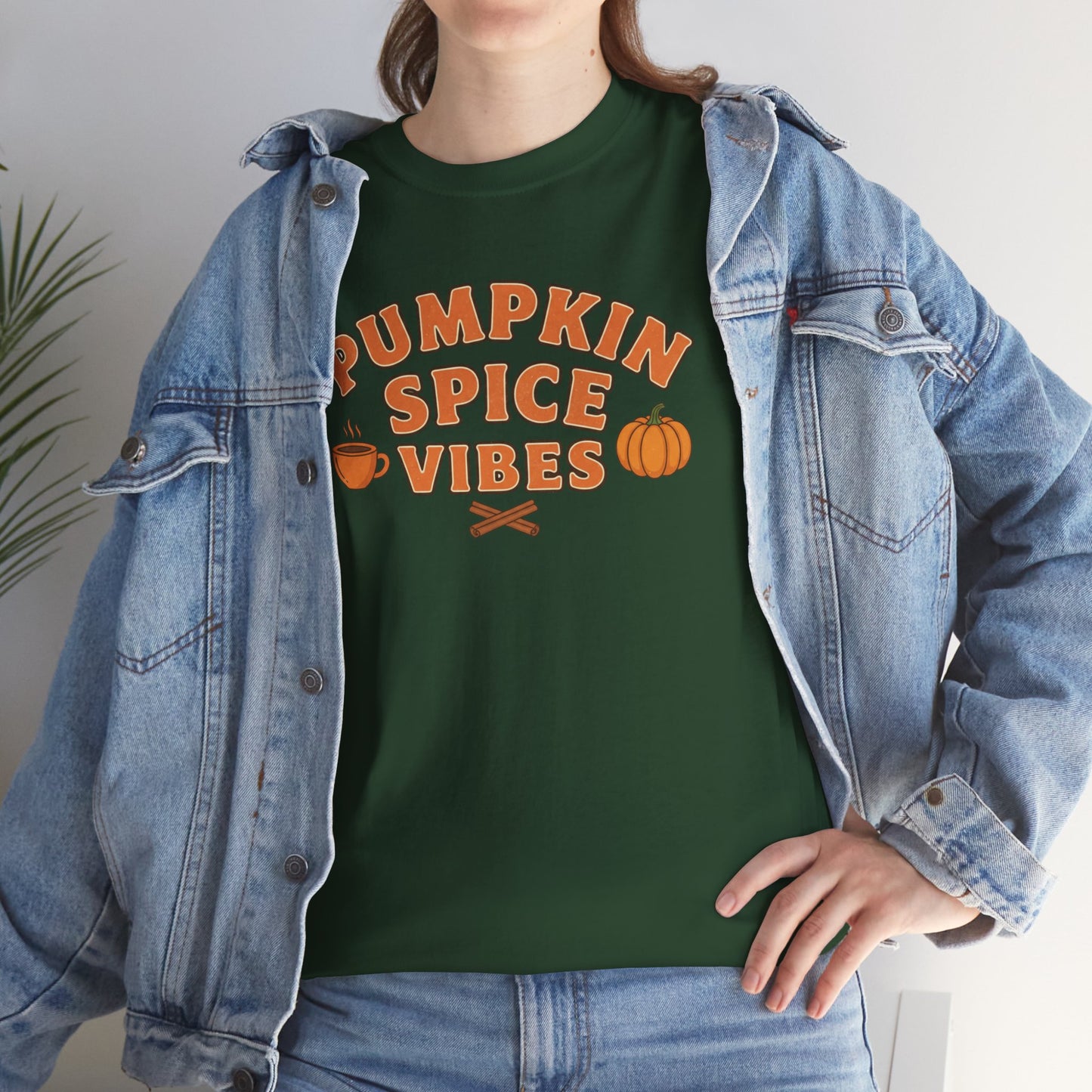 "Pumpkin Spice Vibes" Unisex Autumn T-Shirt for Fall, Cozy Apparel, Pumpkin Lover Gift, Halloween Party Wear
