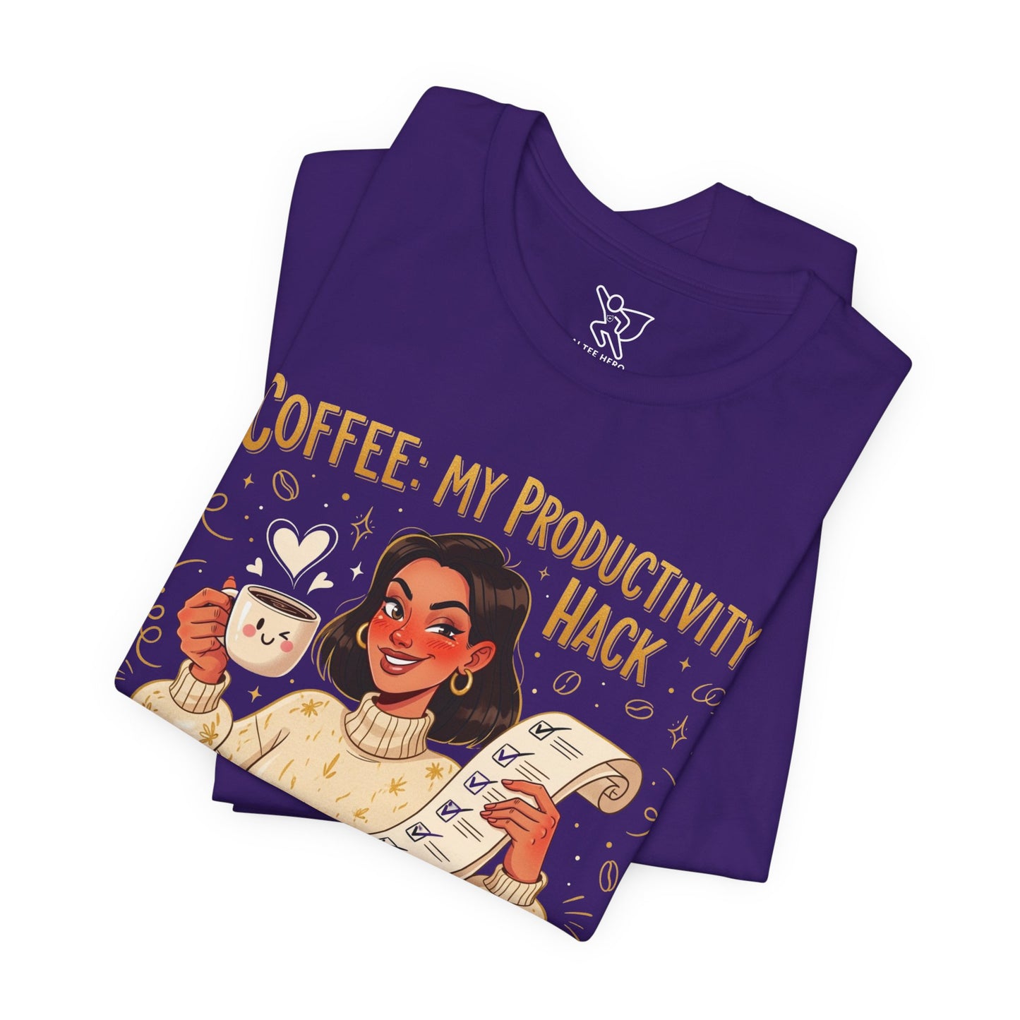"Coffee: My Productivity Hack" Funny Tee, Gift for Coffee Lovers, Unisex Funny Shirt, Casual Wear, Quirky Gift Idea