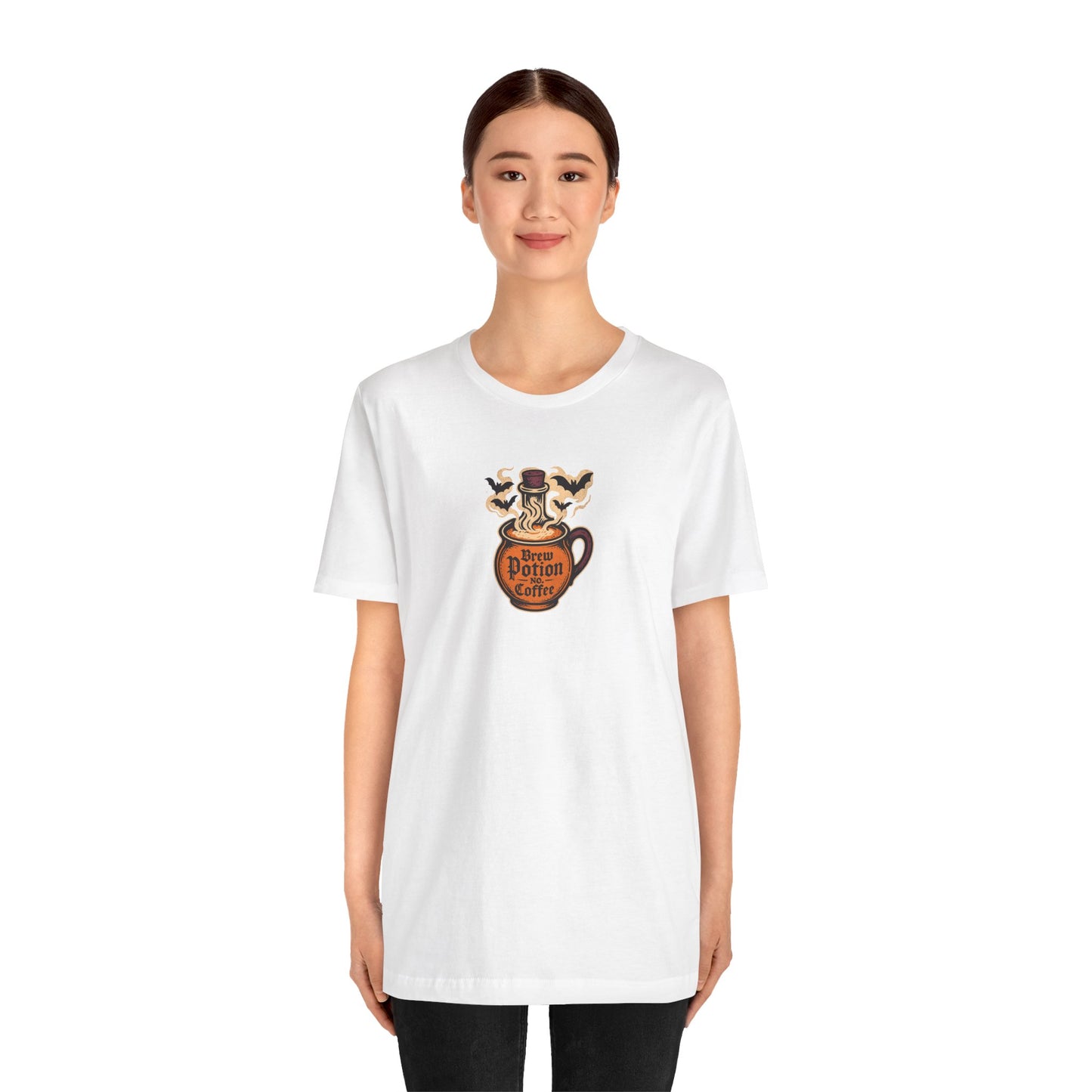 "Coffee Potion" Unisex Tee, Casual Wear, Gift for Coffee Lovers, Magical T-Shirt, Witchy Apparel, Coffee Enthusiast Presents
