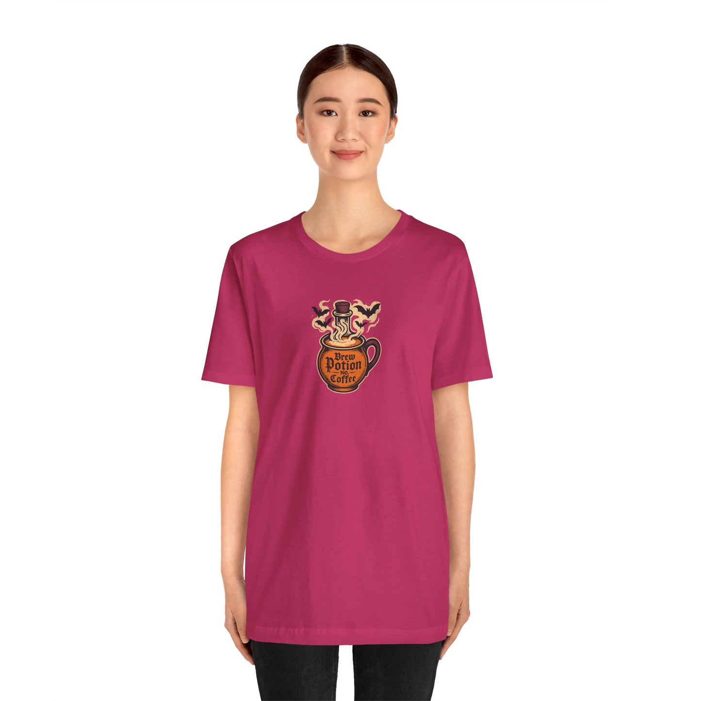 "Coffee Potion" Unisex Tee, Casual Wear, Gift for Coffee Lovers, Magical T-Shirt, Witchy Apparel, Coffee Enthusiast Presents