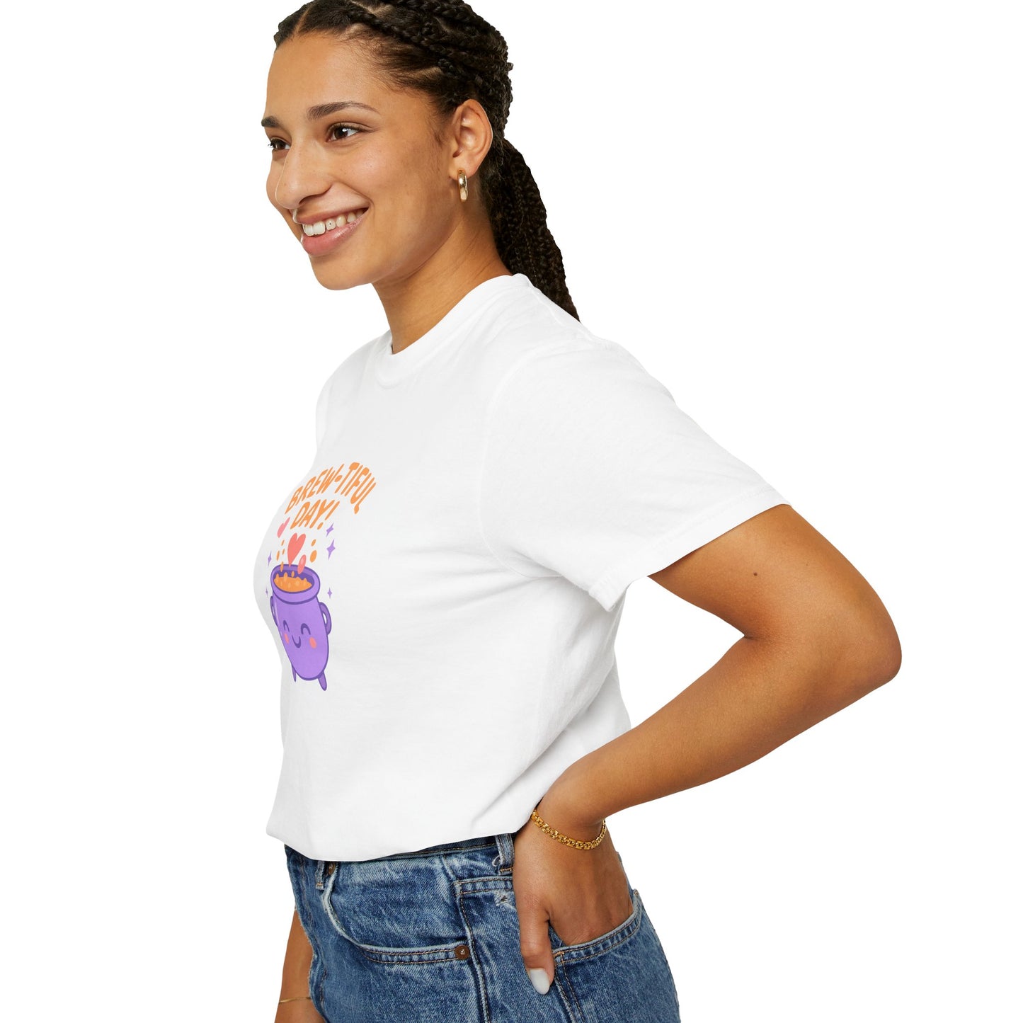 Brew-tiful Day T-Shirt, Cute Coffee Tee, Unisex Gift, Fun Humor Shirt, Coffee Lover Apparel, Casual Everyday Wear