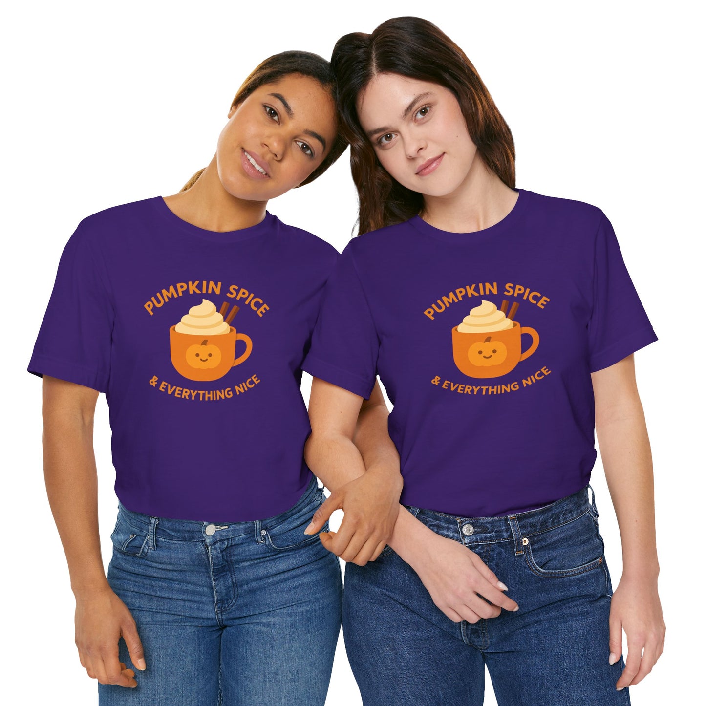 "Pumpkin Spice & Everything Nice" Fall T-Shirt, Autumn Fashion, Cozy Casual Wear, Pumpkin Lovers Gift, Seasonal Apparel