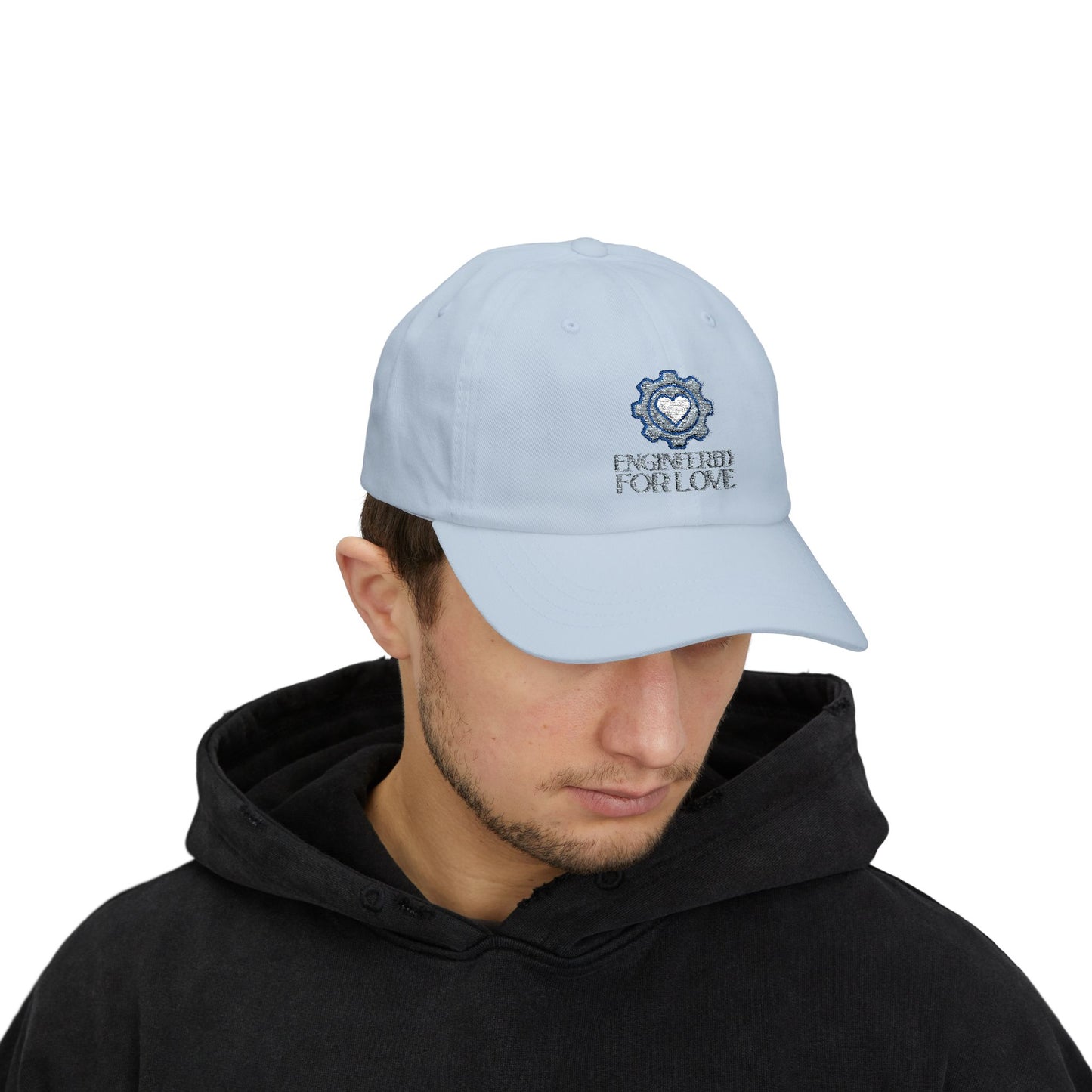"Engineered for Love" Dad Cap, Casual Dad Hat, Father's Day Gift, Unisex Cap, Everyday Style, Cute Dad Accessory