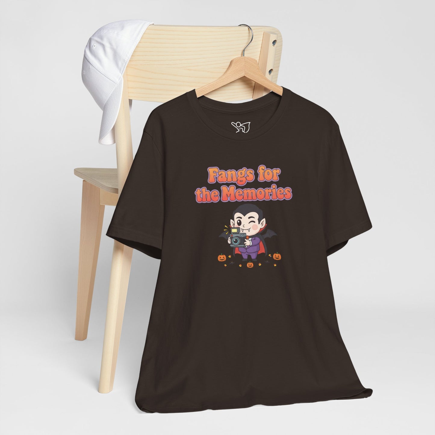 "Fangs for the Memories" Unisex Short Sleeve Shirt, Casual Halloween Outfit, Gift for Spooky Season, Halloween Shirt