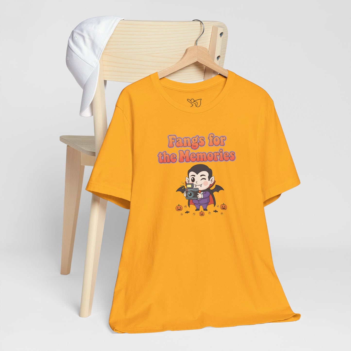 "Fangs for the Memories" Unisex Short Sleeve Shirt, Casual Halloween Outfit, Gift for Spooky Season, Halloween Shirt