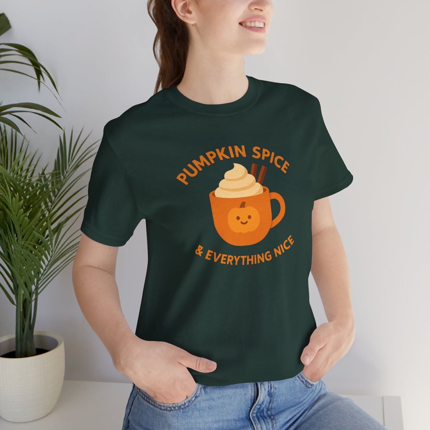 "Pumpkin Spice & Everything Nice" Fall T-Shirt, Autumn Fashion, Cozy Casual Wear, Pumpkin Lovers Gift, Seasonal Apparel