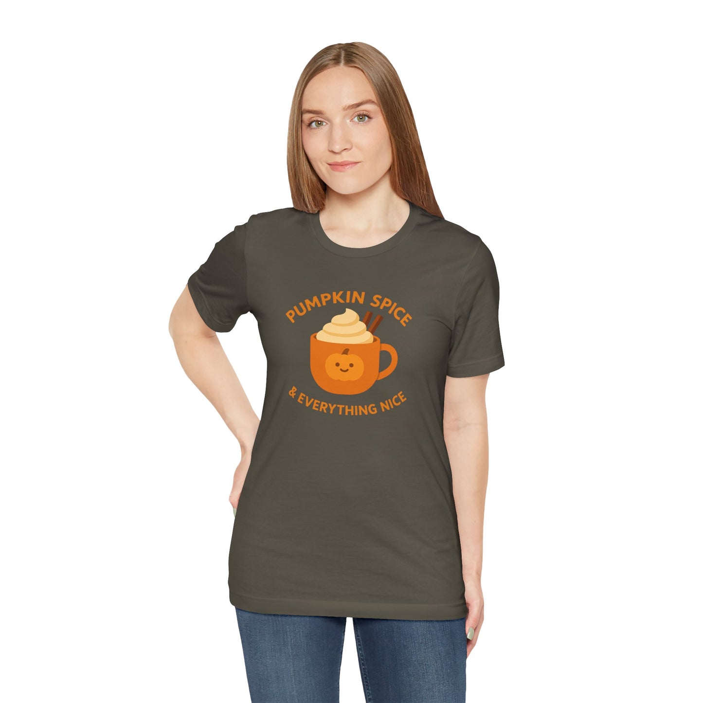 "Pumpkin Spice & Everything Nice" Fall T-Shirt, Autumn Fashion, Cozy Casual Wear, Pumpkin Lovers Gift, Seasonal Apparel